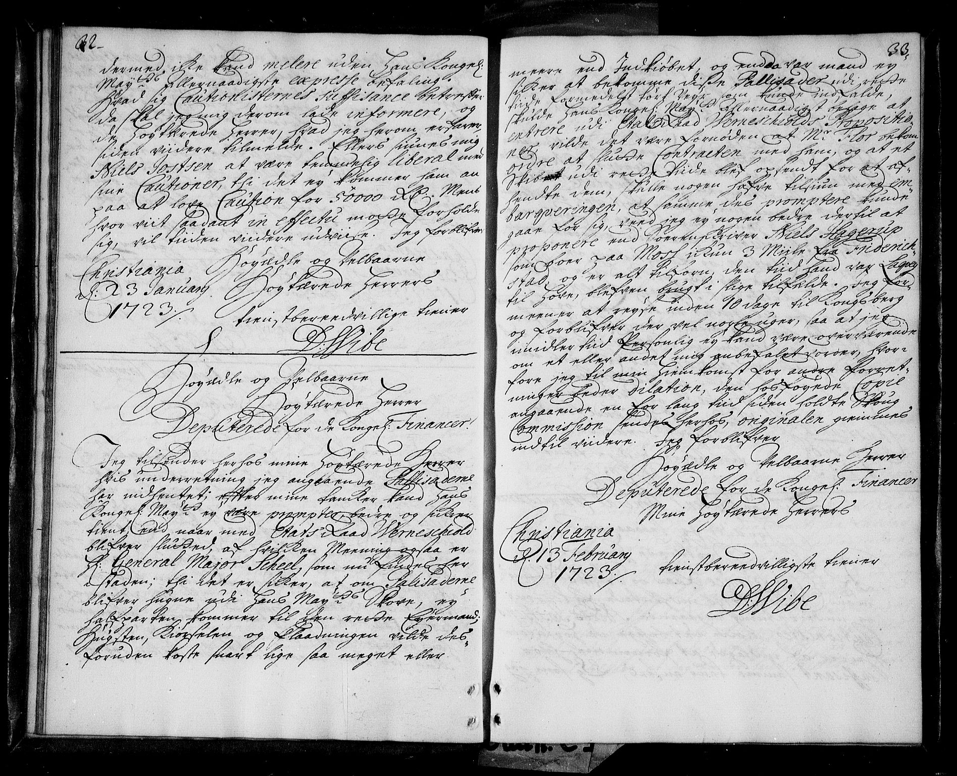 Stattholderembetet 1572-1771, AV/RA-EA-2870/Be/L0003: Korrespondanseprotokoll, 1722-1723, p. 32-33