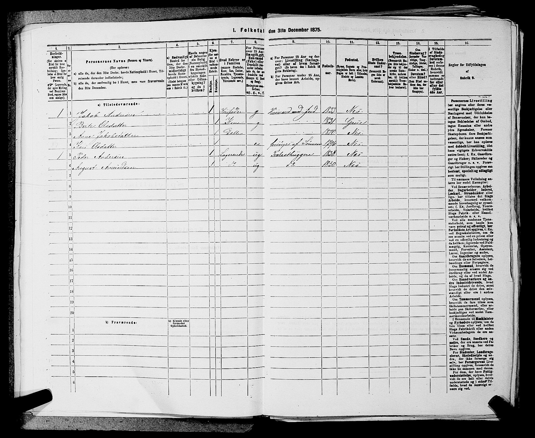 RA, 1875 census for 0236P Nes, 1875, p. 1234