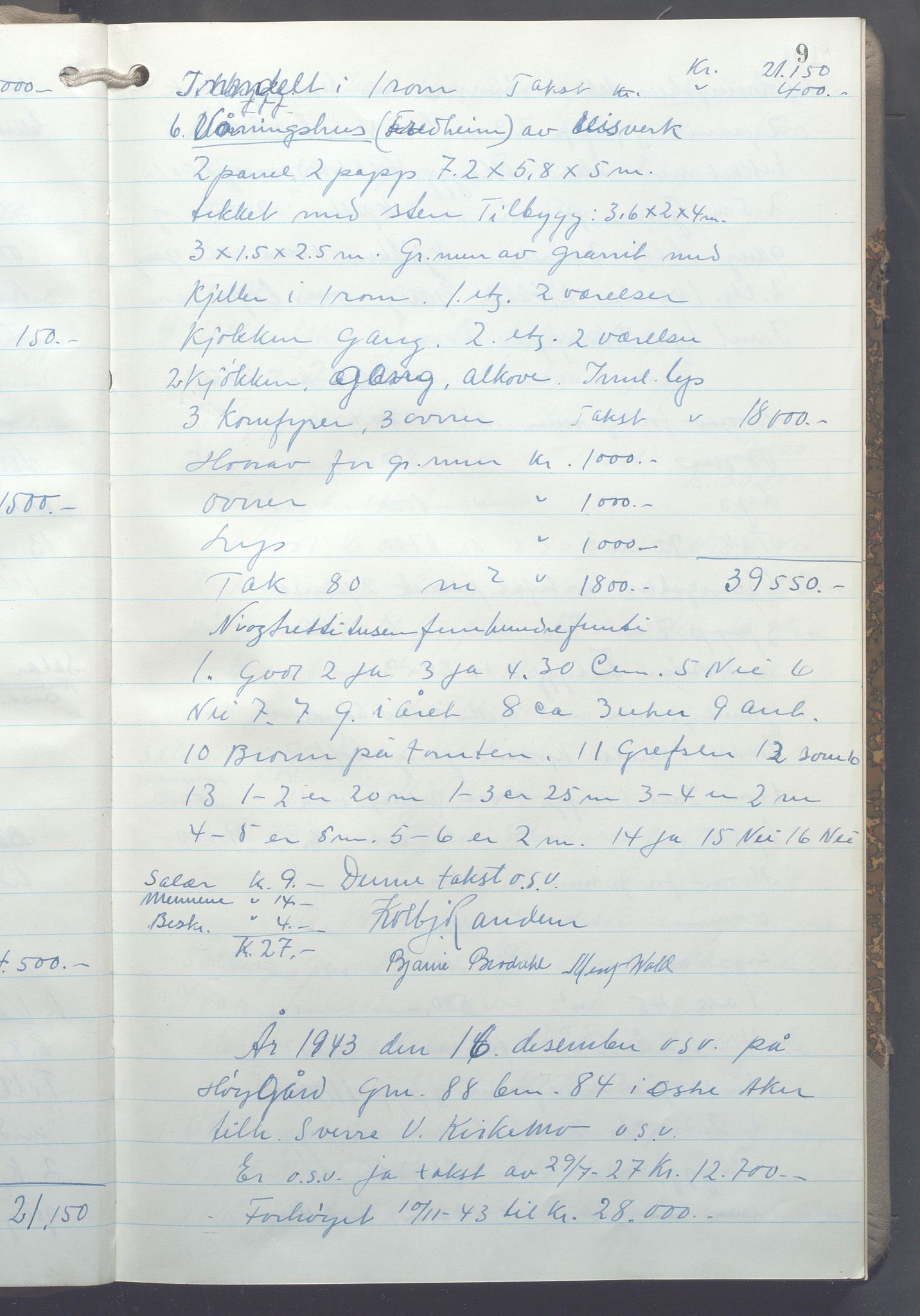 Lensmennene i Aker, OBA/A-10133/F/Fc/L0035: Branntakstprotokoll, 1943-1946, p. 9