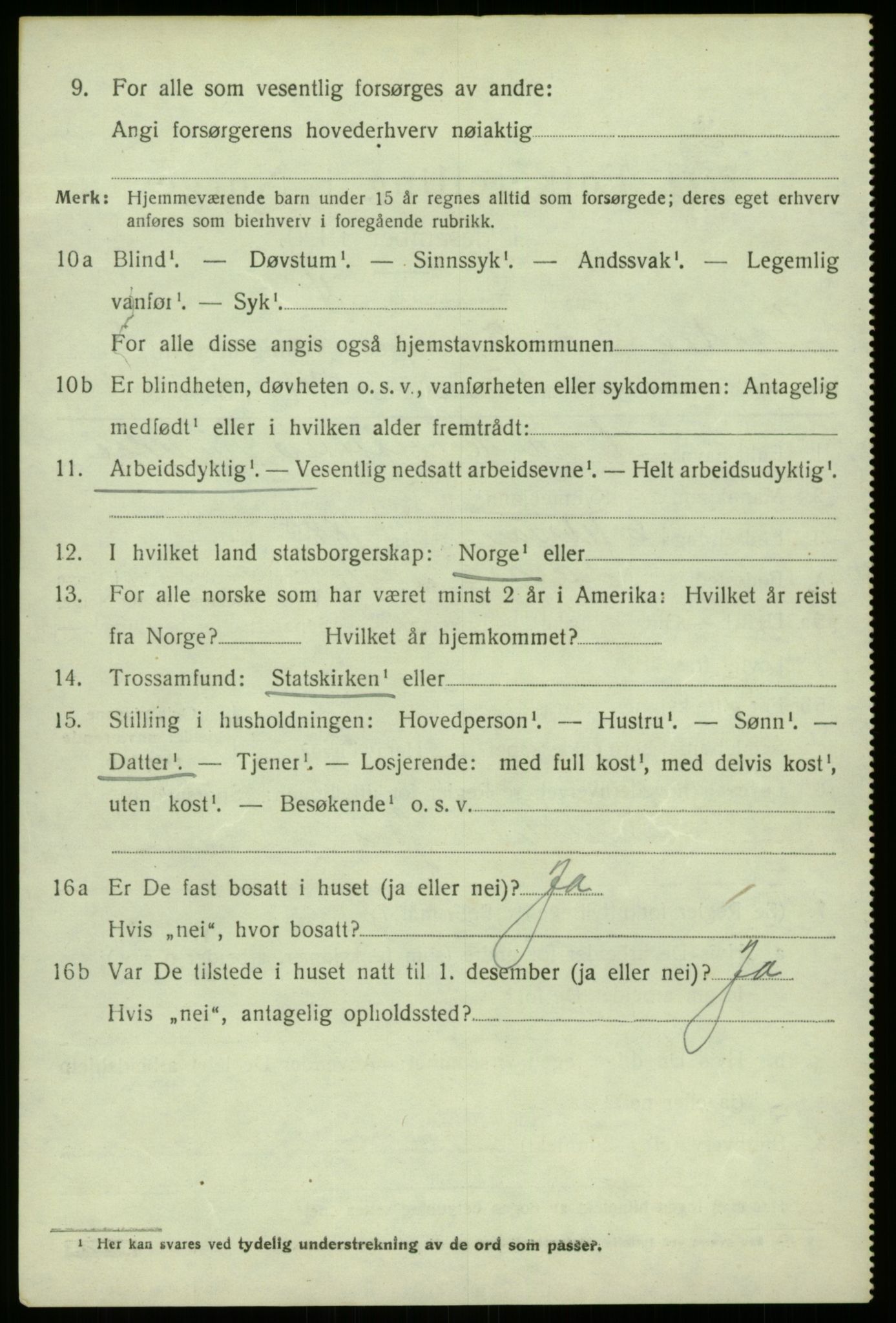 SAB, 1920 census for Lærdal, 1920, p. 4347