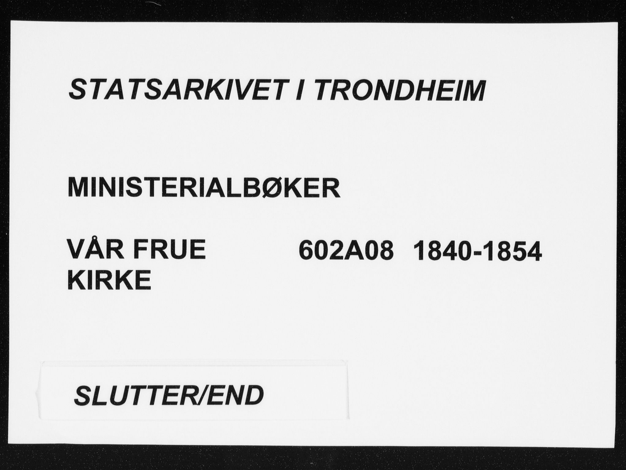 Ministerialprotokoller, klokkerbøker og fødselsregistre - Sør-Trøndelag, SAT/A-1456/602/L0110: Parish register (official) no. 602A08, 1840-1854