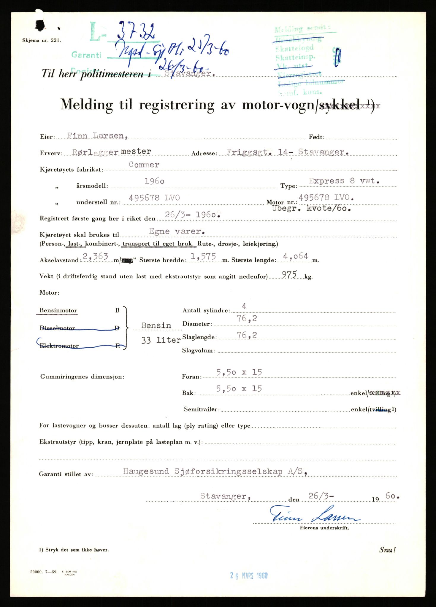 Stavanger trafikkstasjon, AV/SAST-A-101942/0/F/L0011: L-3700 - L-4199, 1930-1971, p. 195