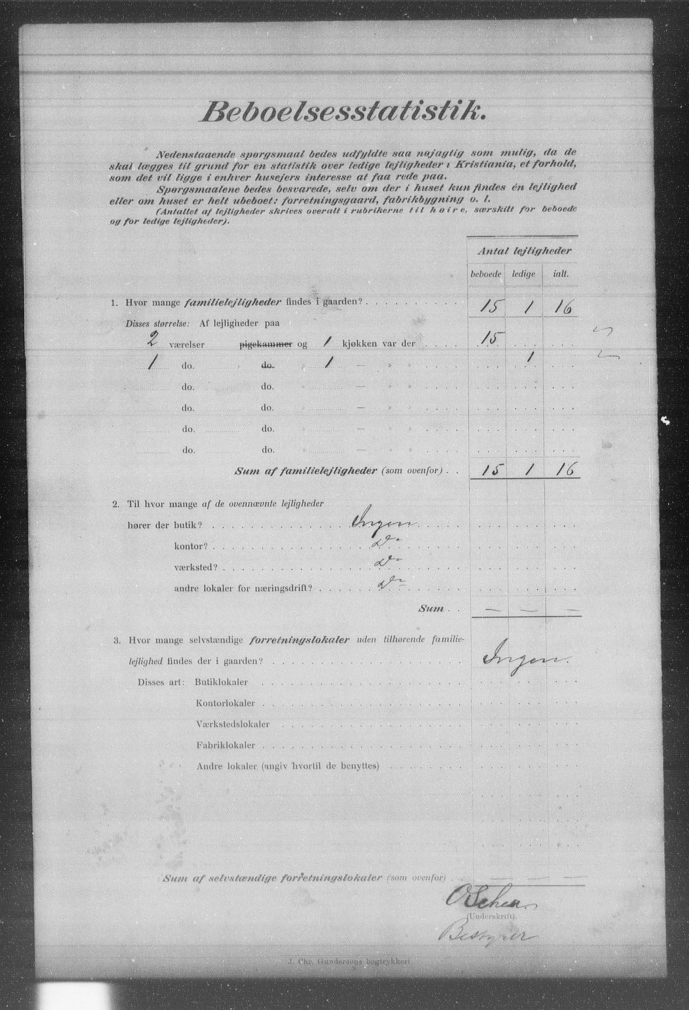 OBA, Municipal Census 1903 for Kristiania, 1903, p. 1266