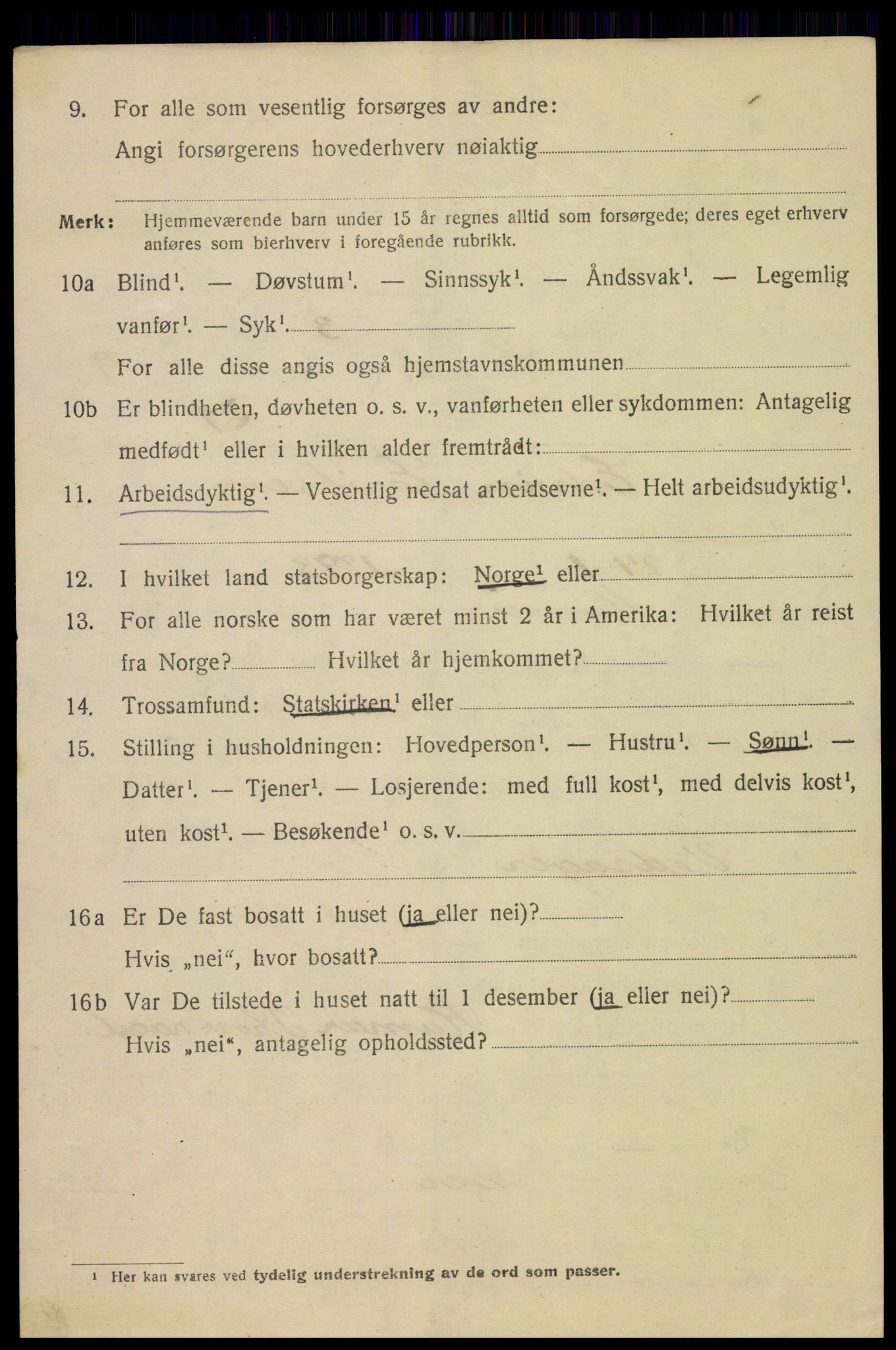 SAH, 1920 census for Hamar, 1920, p. 16094