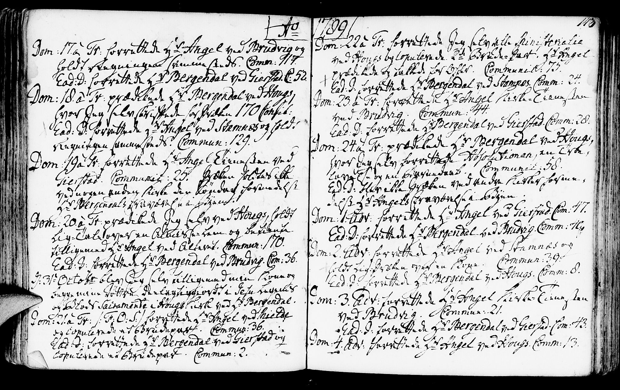 Haus sokneprestembete, AV/SAB-A-75601/H/Haa: Parish register (official) no. A 10, 1782-1796, p. 143