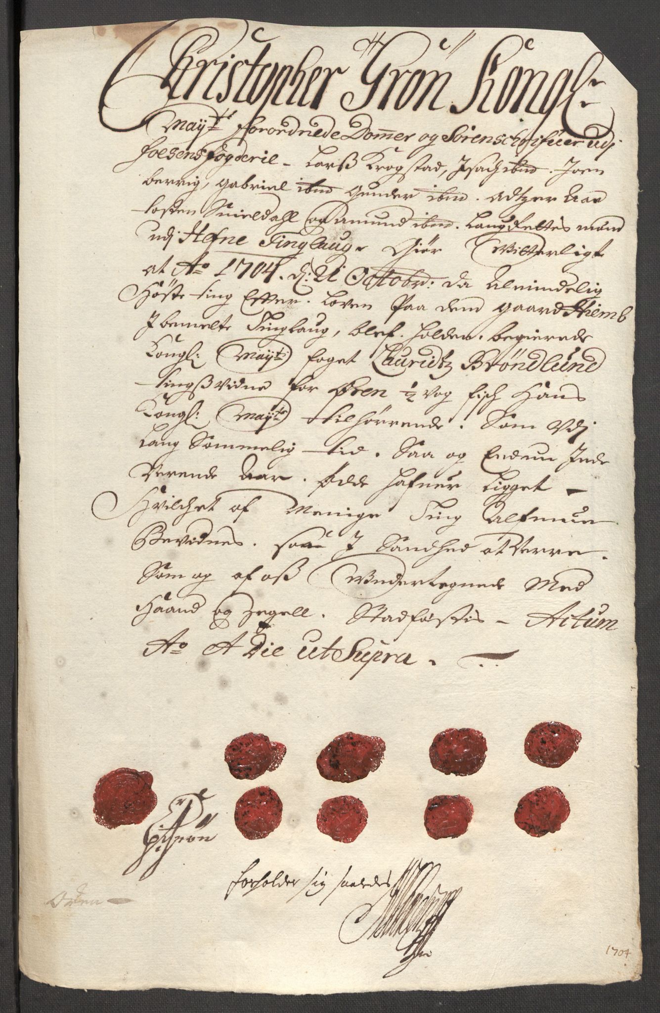 Rentekammeret inntil 1814, Reviderte regnskaper, Fogderegnskap, RA/EA-4092/R57/L3856: Fogderegnskap Fosen, 1704-1705, p. 181