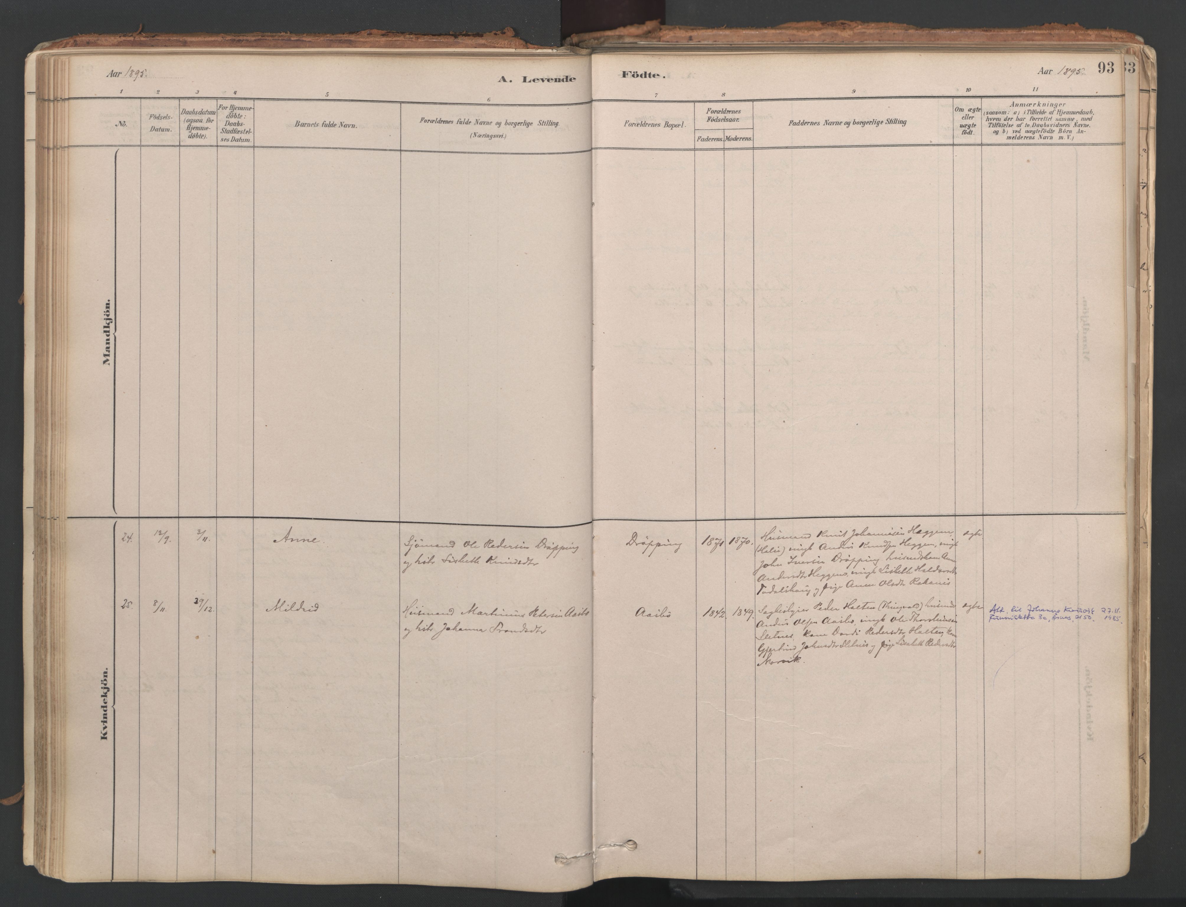 Ministerialprotokoller, klokkerbøker og fødselsregistre - Møre og Romsdal, AV/SAT-A-1454/592/L1029: Parish register (official) no. 592A07, 1879-1902, p. 93