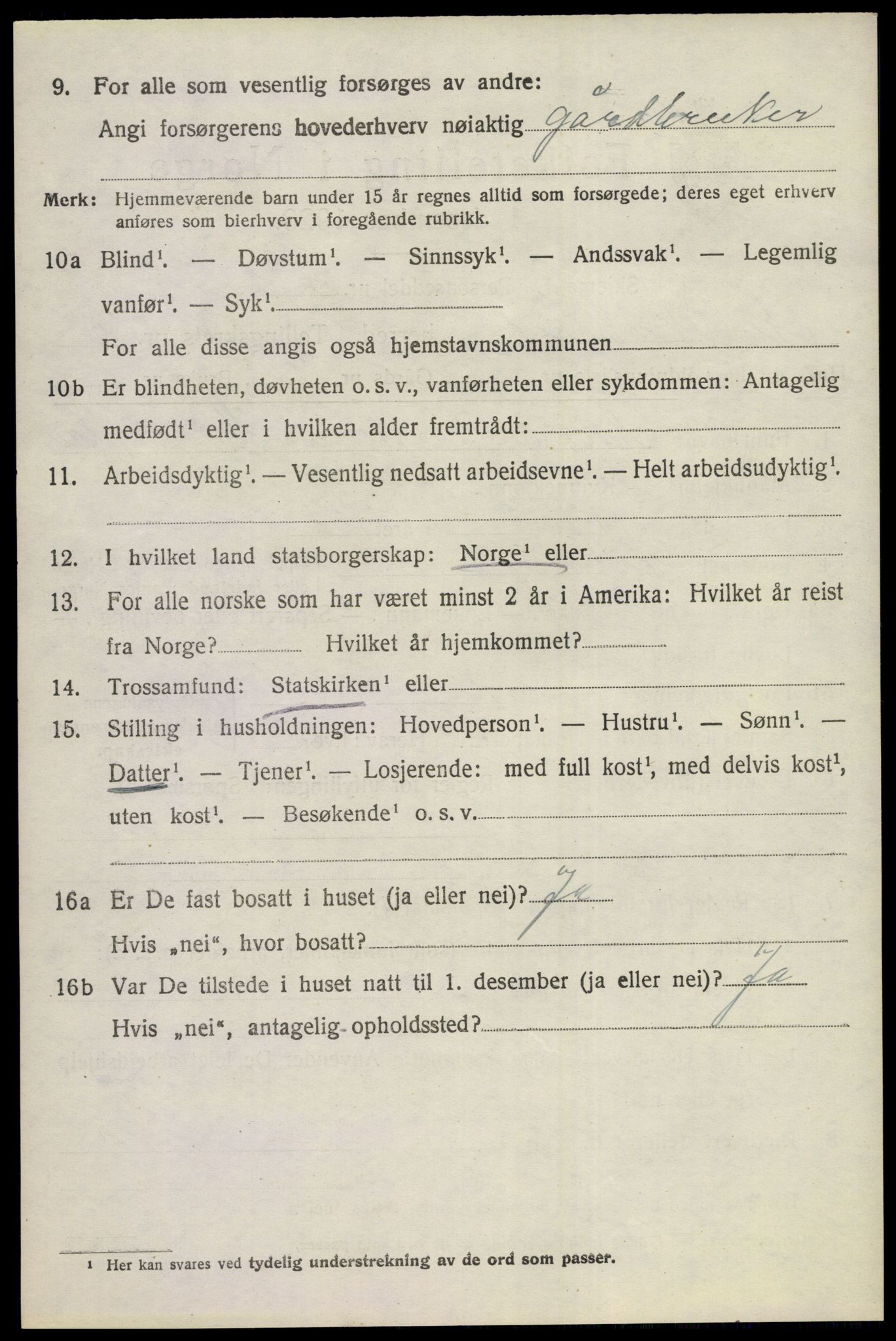 SAKO, 1920 census for Nes (Buskerud), 1920, p. 1633