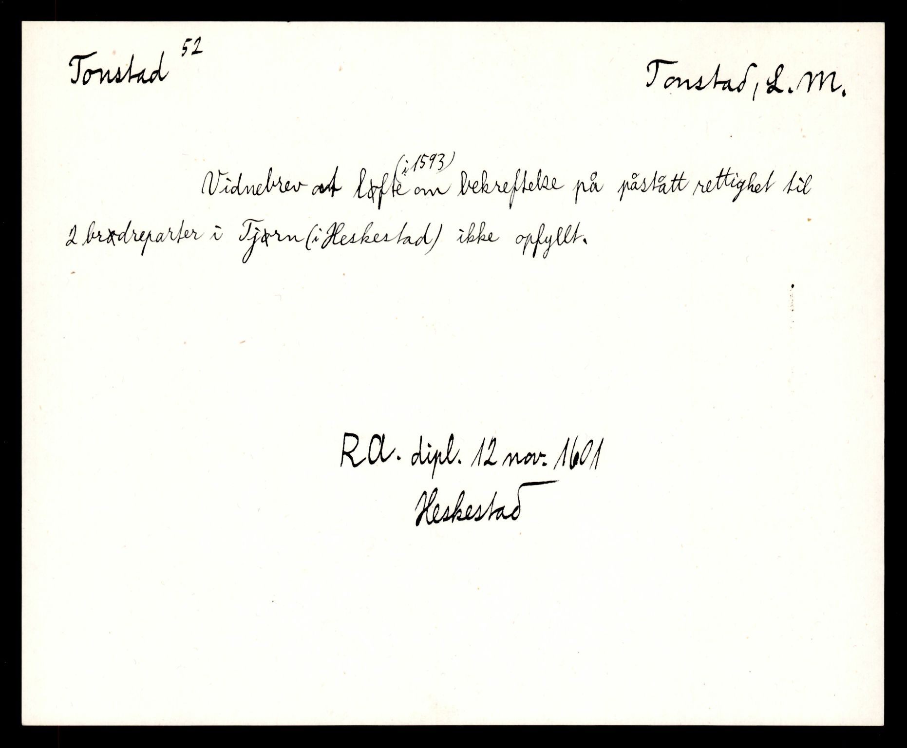 Riksarkivets diplomsamling, AV/RA-EA-5965/F35/F35e/L0026: Registreringssedler Vest-Agder 2, 1400-1700, p. 535