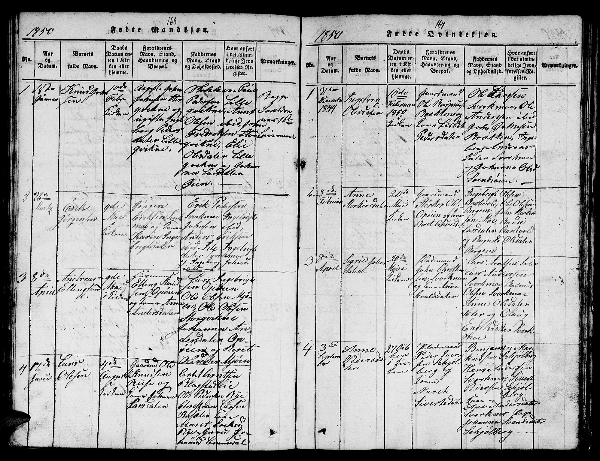 Ministerialprotokoller, klokkerbøker og fødselsregistre - Sør-Trøndelag, SAT/A-1456/671/L0842: Parish register (copy) no. 671C01, 1816-1867, p. 166-167