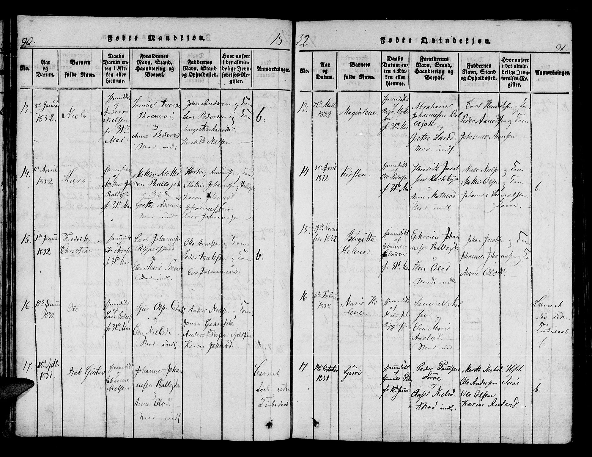 Hammerfest sokneprestkontor, SATØ/S-1347/H/Ha/L0003.kirke: Parish register (official) no. 3, 1821-1842, p. 90-91
