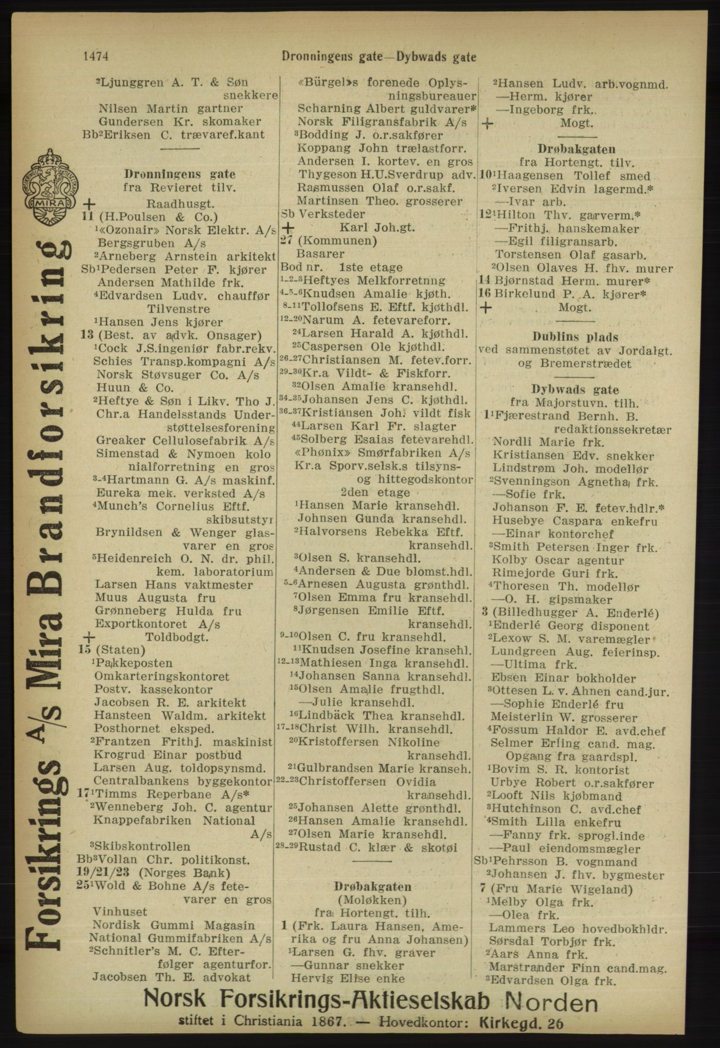 Kristiania/Oslo adressebok, PUBL/-, 1918, p. 1627