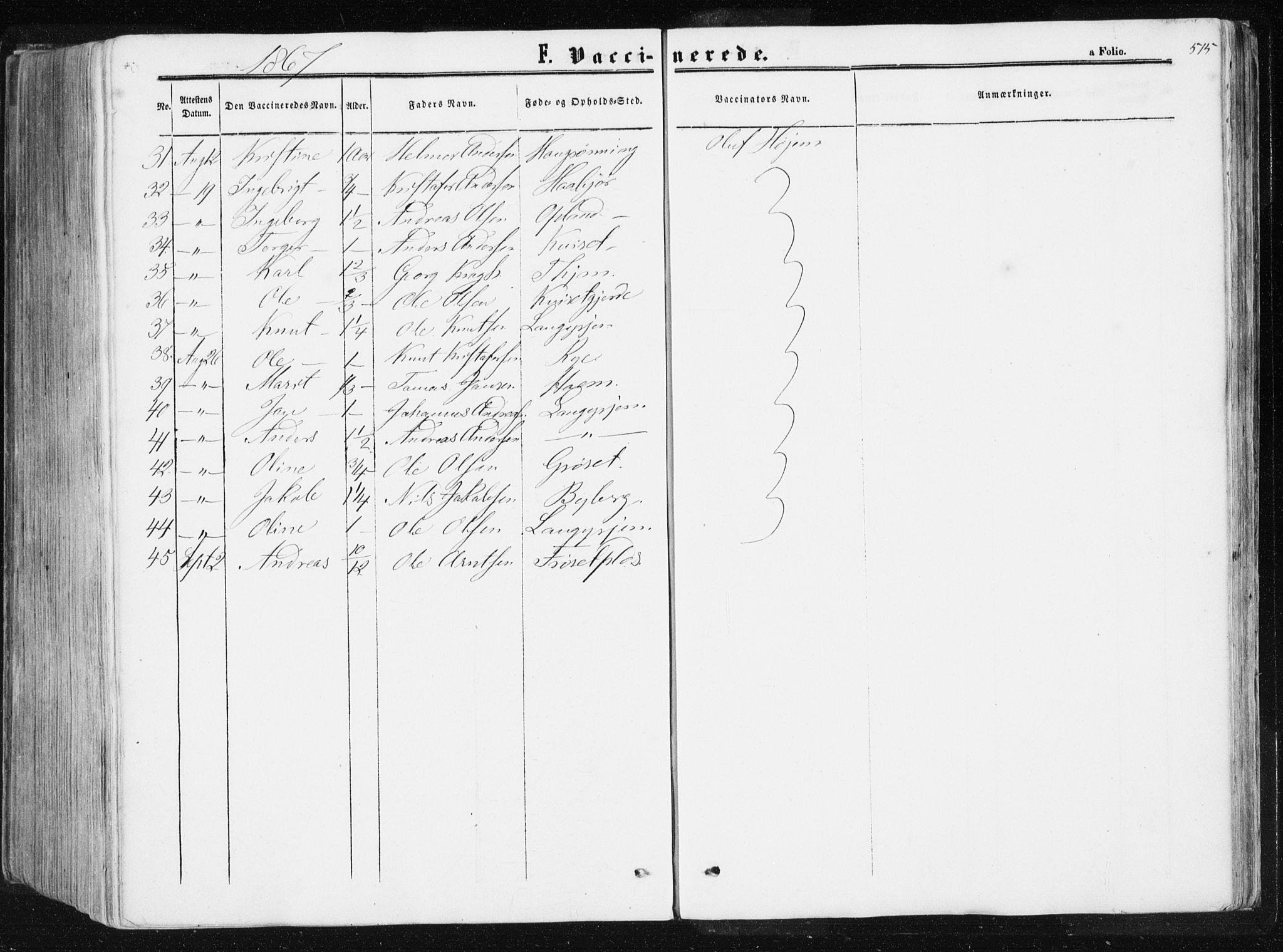 Ministerialprotokoller, klokkerbøker og fødselsregistre - Sør-Trøndelag, SAT/A-1456/612/L0377: Parish register (official) no. 612A09, 1859-1877, p. 515