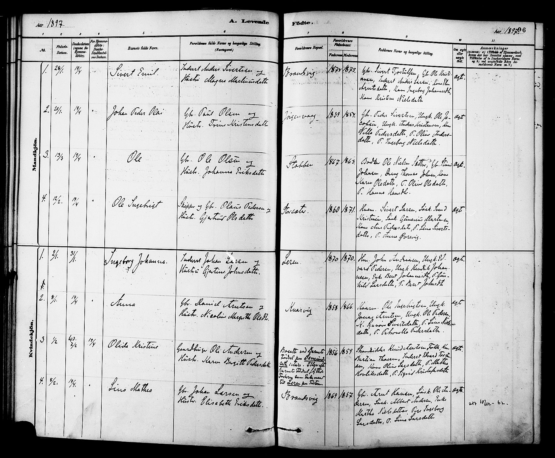 Ministerialprotokoller, klokkerbøker og fødselsregistre - Møre og Romsdal, AV/SAT-A-1454/577/L0896: Parish register (official) no. 577A03, 1880-1898, p. 96