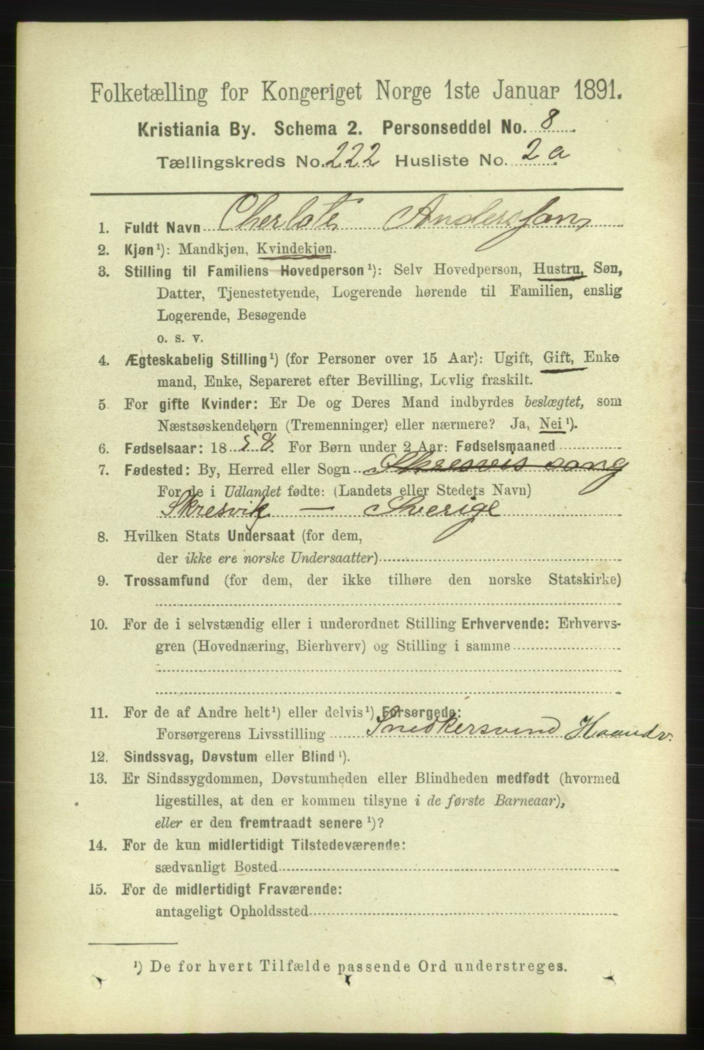 RA, 1891 census for 0301 Kristiania, 1891, p. 133068