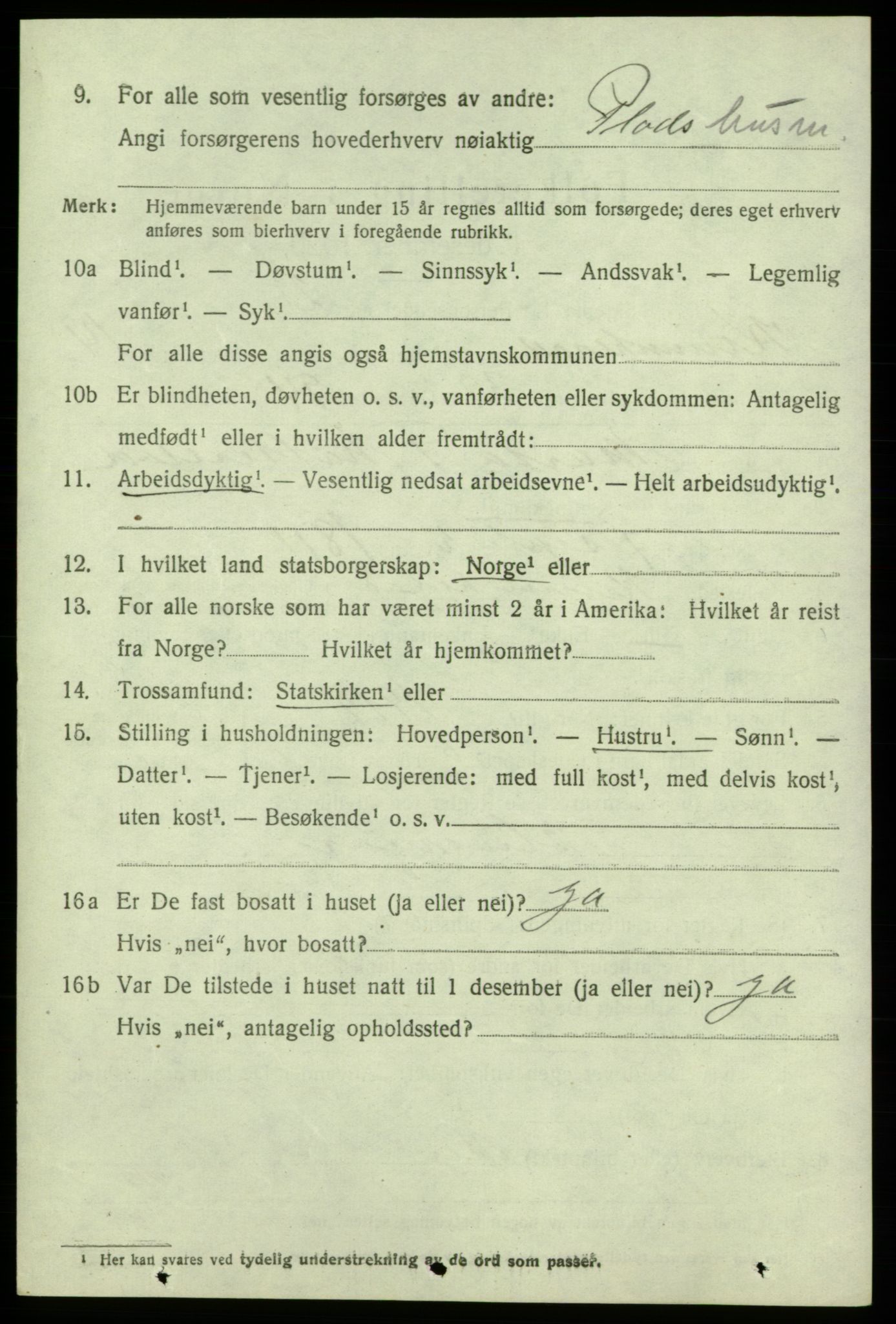 SAB, 1920 census for Kvinnherad, 1920, p. 9247