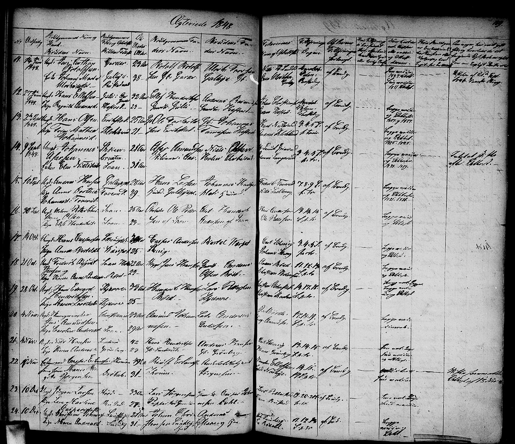 Vestby prestekontor Kirkebøker, SAO/A-10893/F/Fa/L0006: Parish register (official) no. I 6, 1827-1849, p. 189