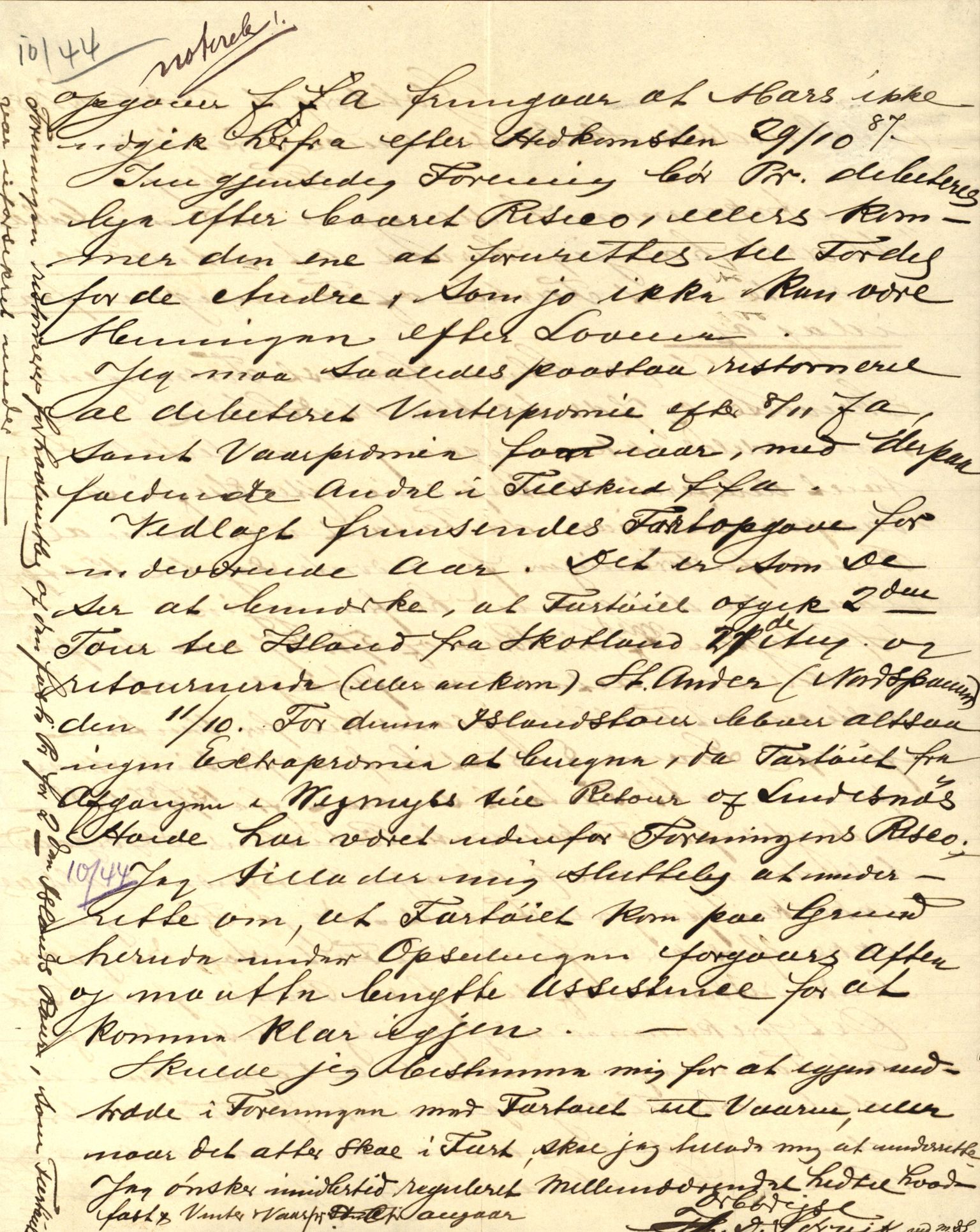 Pa 63 - Østlandske skibsassuranceforening, VEMU/A-1079/G/Ga/L0022/0008: Havaridokumenter / Magna av Haugesund, Marie, Mars, Mary, Mizpa, 1888, p. 43