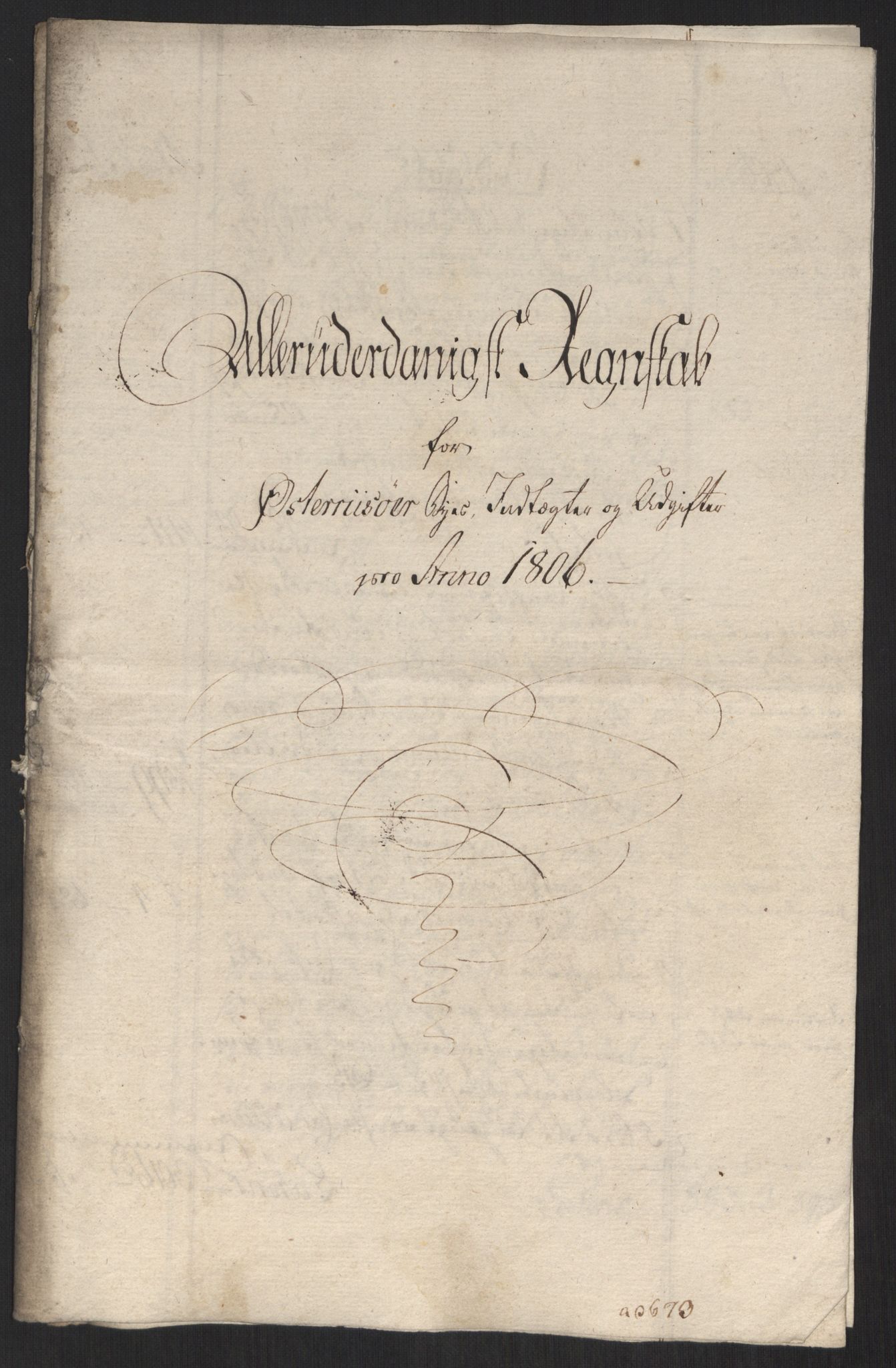 Danske Kanselli 1800-1814, AV/RA-EA-3024/K/Kk/Kka/Kkac/L0237: Kjøpstadregnskap Øster Risør, 1805-1810, p. 303