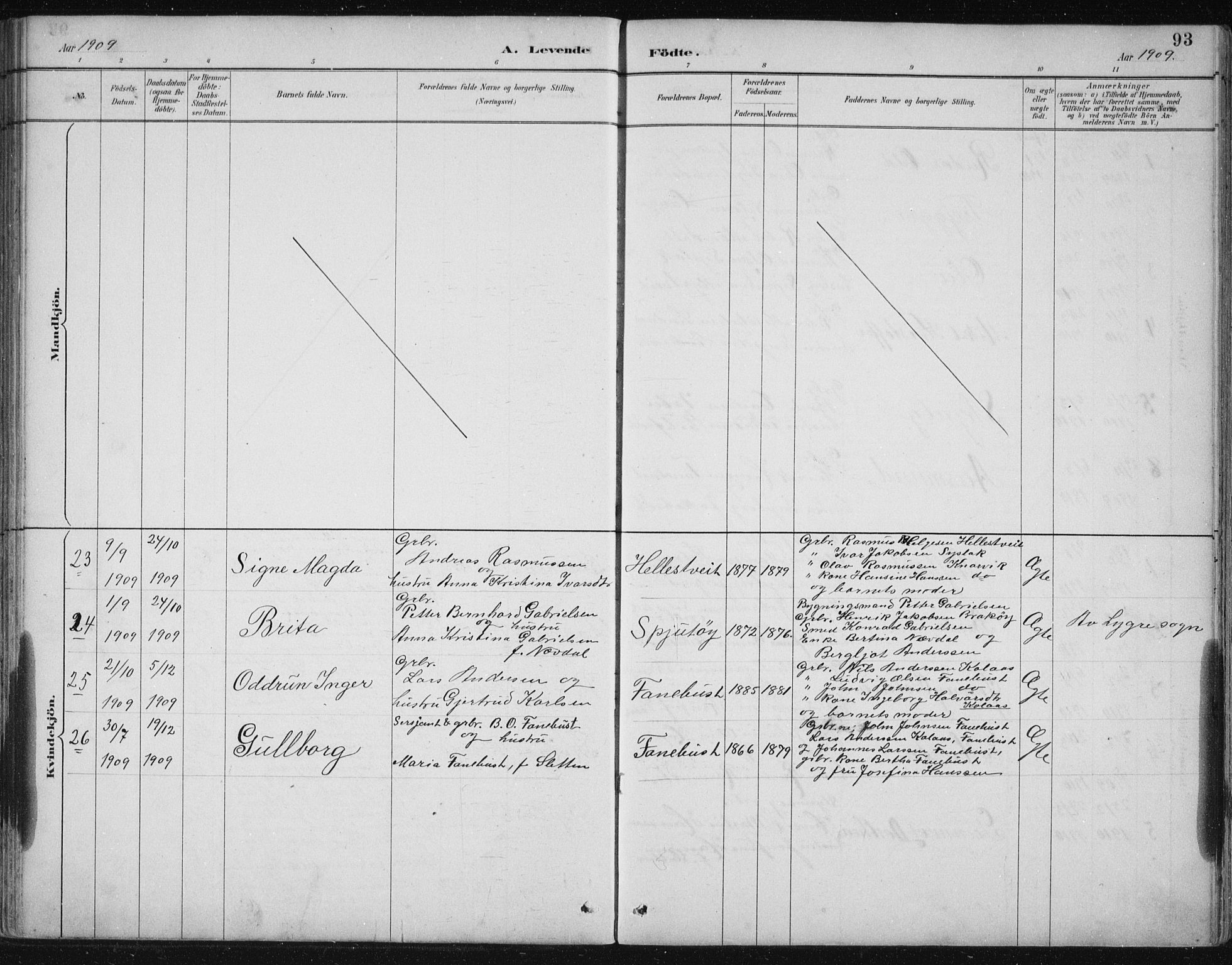 Lindås Sokneprestembete, AV/SAB-A-76701/H/Hab/Habb/L0003: Parish register (copy) no. B 3, 1886-1914, p. 93