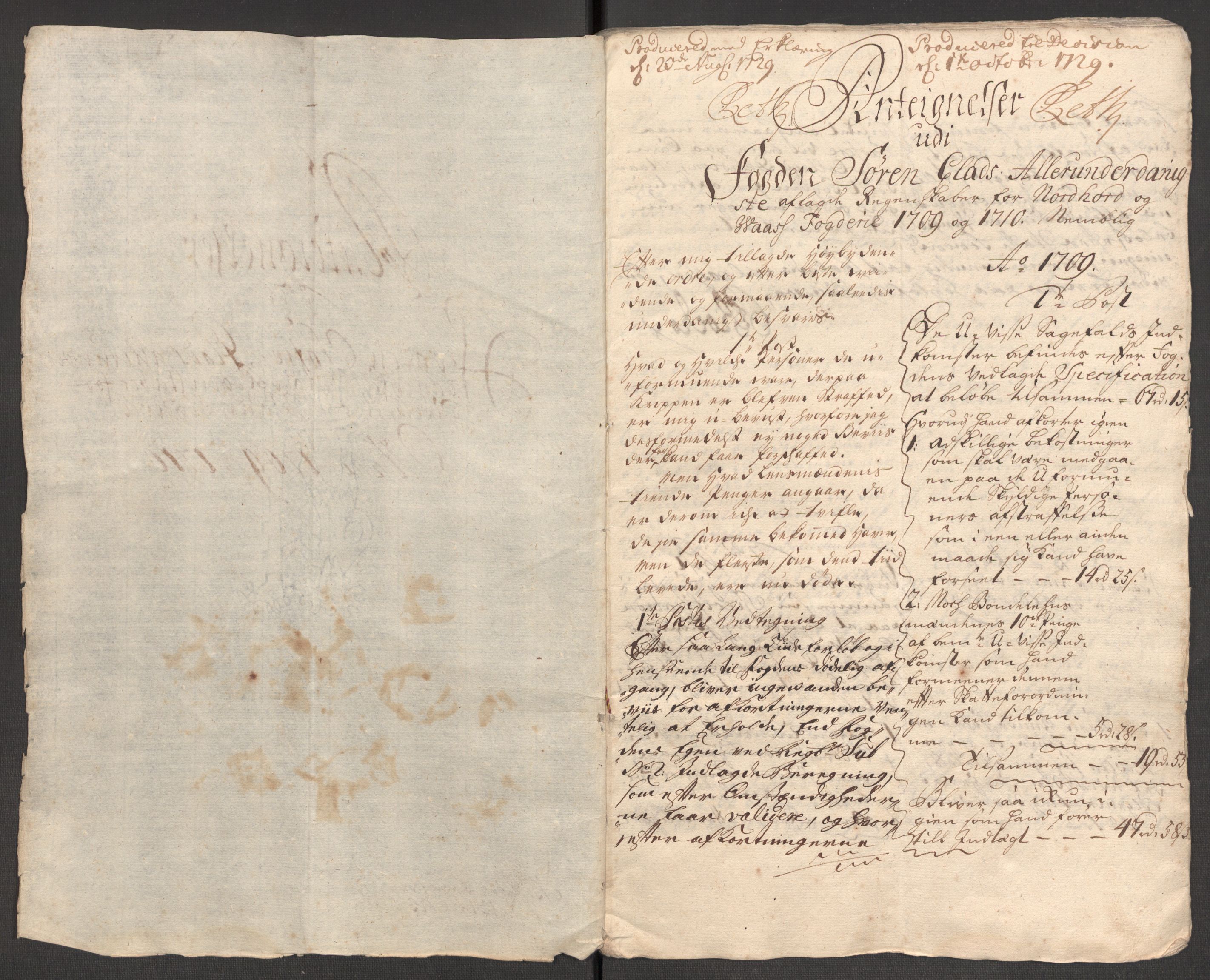 Rentekammeret inntil 1814, Reviderte regnskaper, Fogderegnskap, AV/RA-EA-4092/R51/L3191: Fogderegnskap Nordhordland og Voss, 1710, p. 285