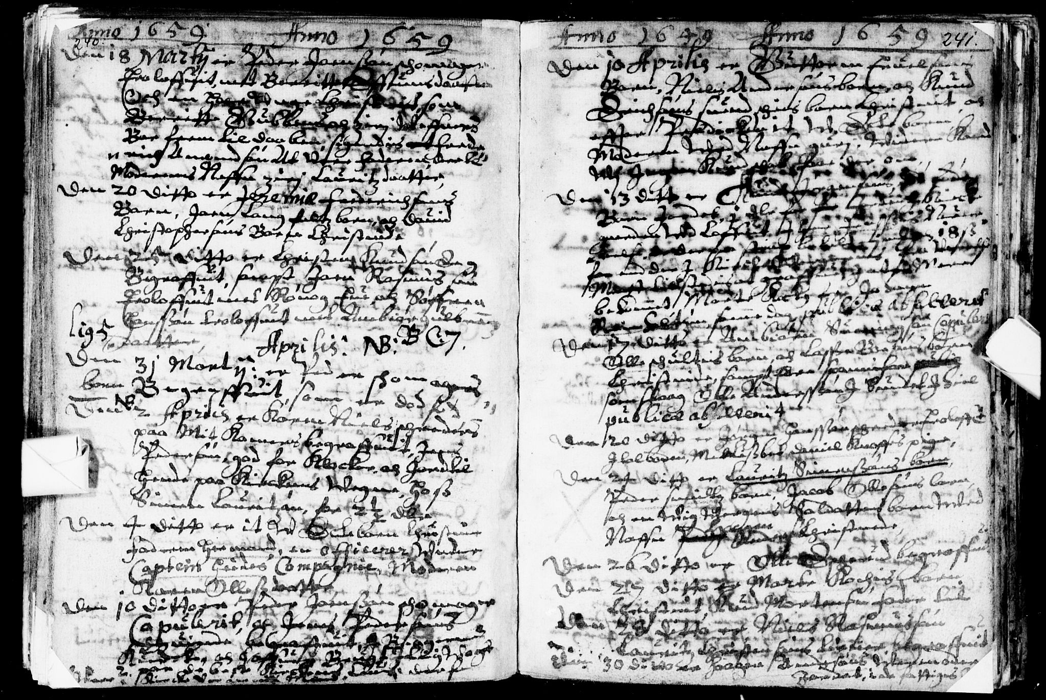 Bragernes kirkebøker, AV/SAKO-A-6/F/Fa/L0001: Parish register (official) no. I 1, 1634-1662, p. 240-241