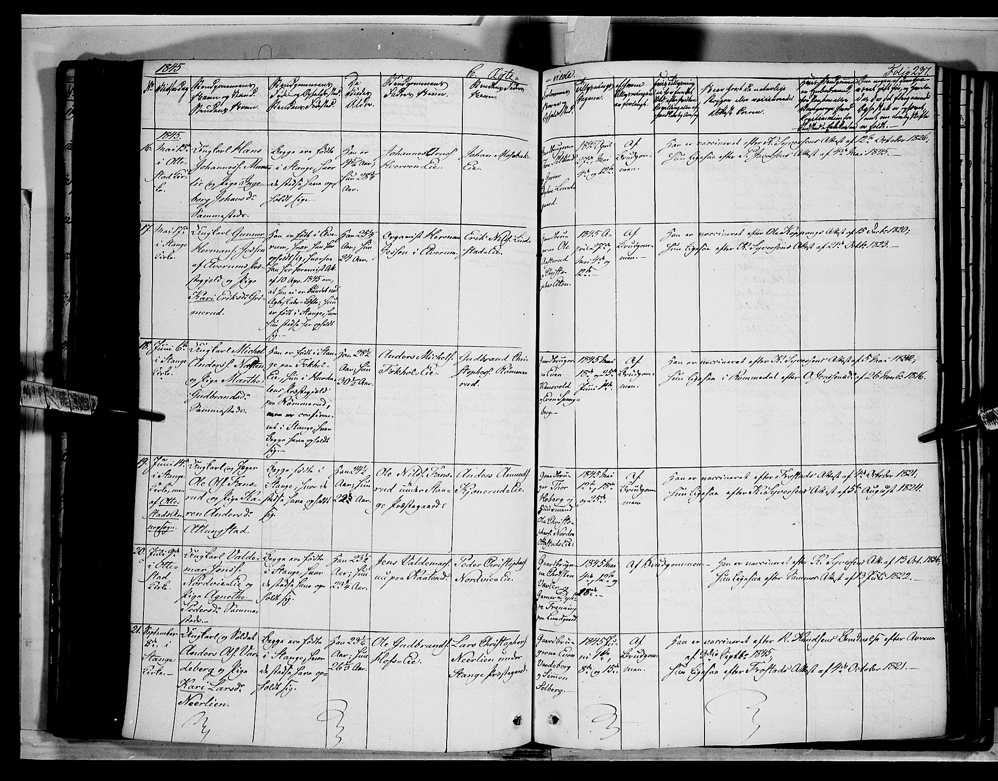 Stange prestekontor, AV/SAH-PREST-002/K/L0010: Parish register (official) no. 10, 1835-1845, p. 237