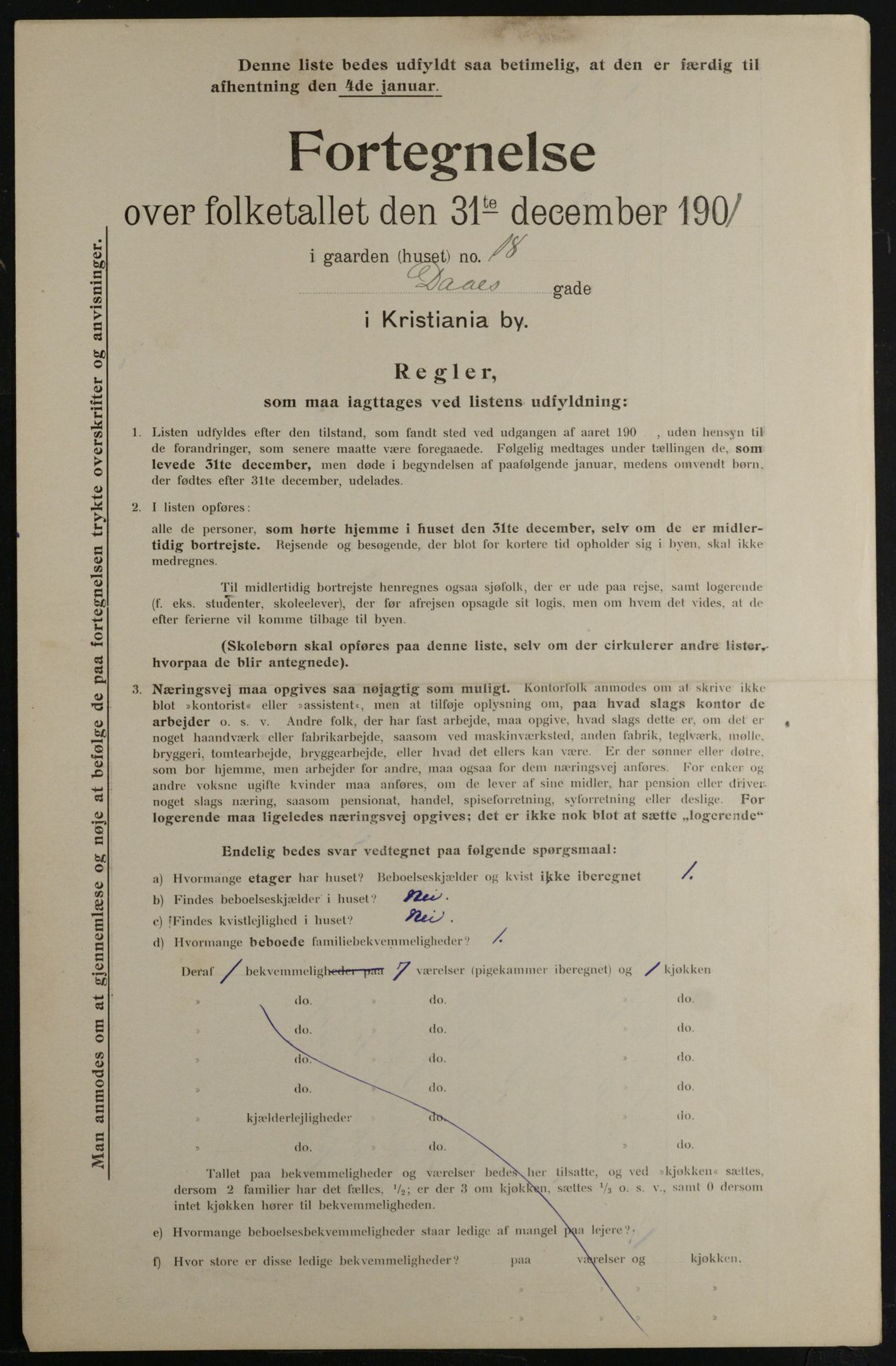 OBA, Municipal Census 1901 for Kristiania, 1901, p. 2924