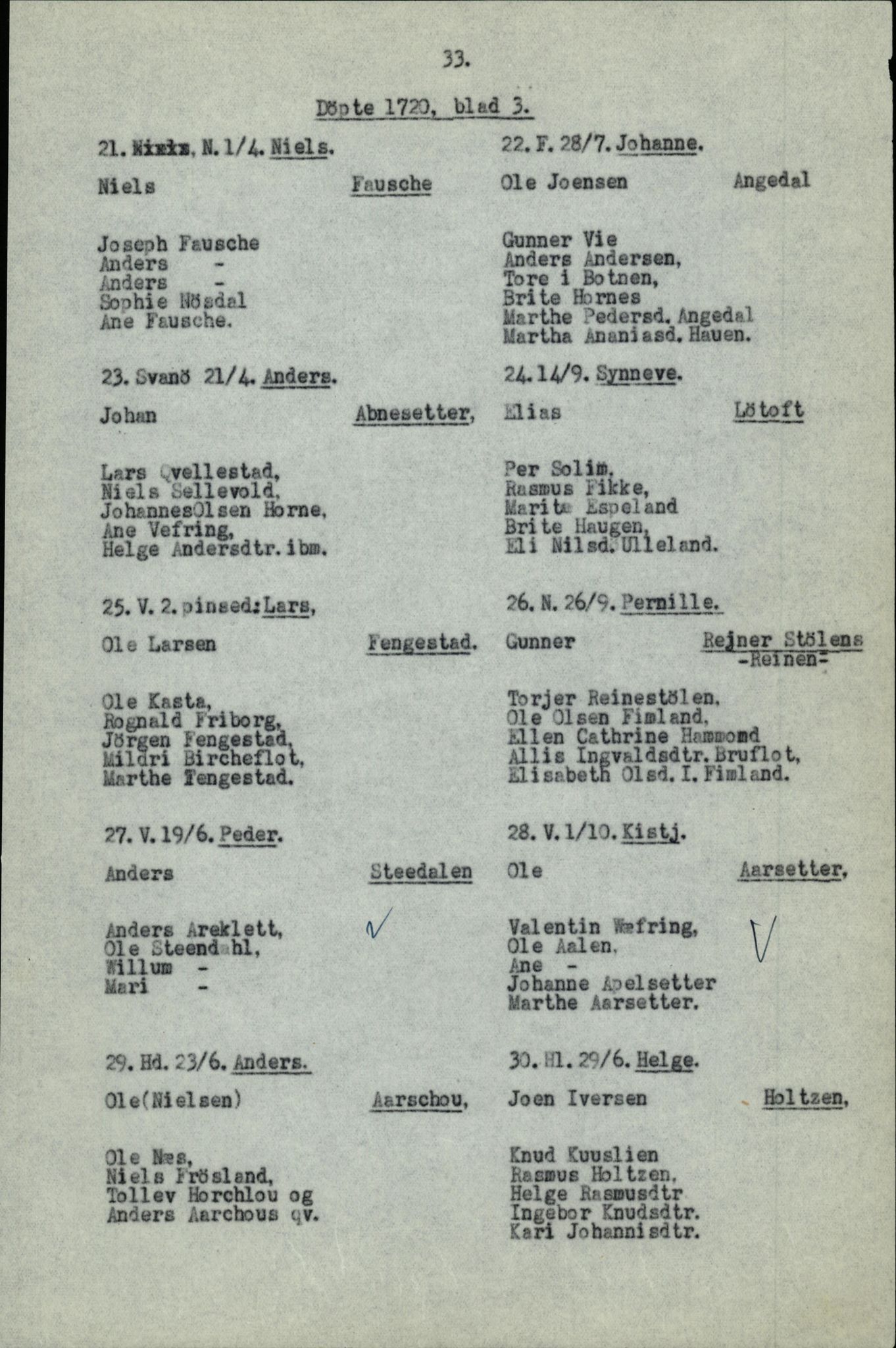 Samling av fulltekstavskrifter, SAB/FULLTEKST/B/14/0006: Førde sokneprestembete, ministerialbok nr. A 1, 1720-1727, p. 34