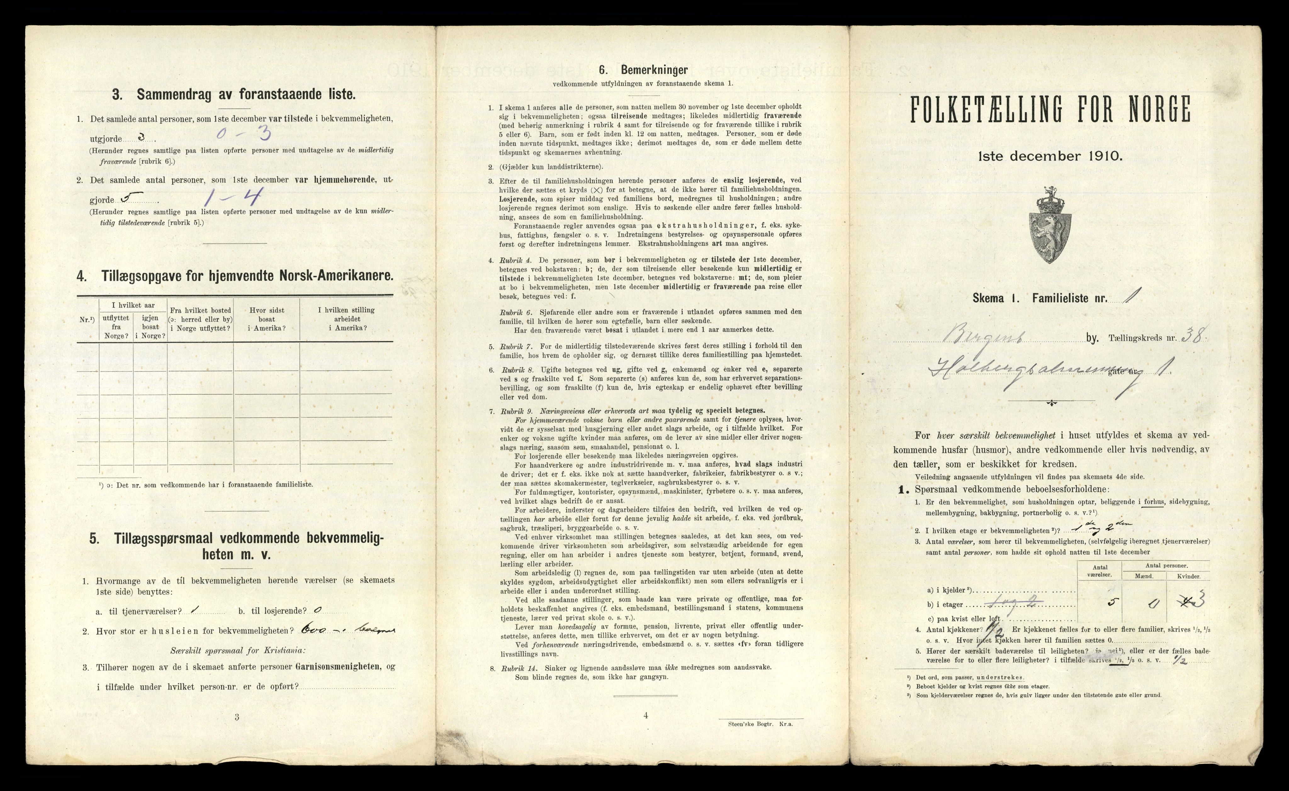 RA, 1910 census for Bergen, 1910, p. 12639