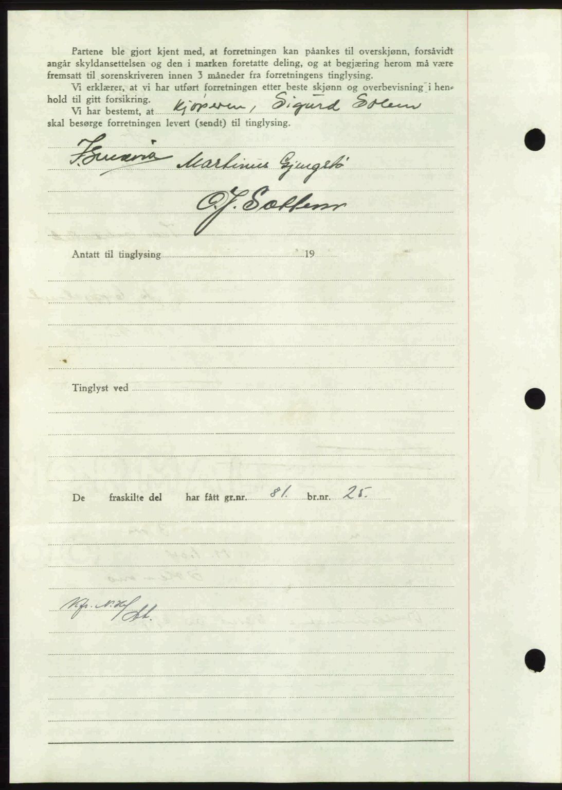 Nordmøre sorenskriveri, AV/SAT-A-4132/1/2/2Ca: Mortgage book no. A102, 1946-1946, Diary no: : 1358/1946