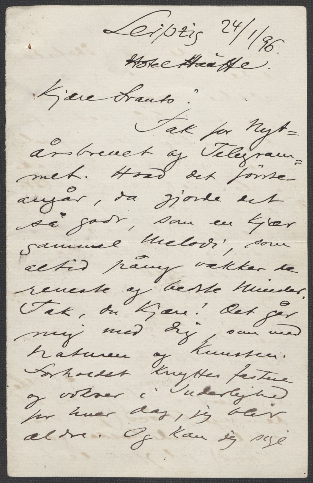 Beyer, Frants, AV/RA-PA-0132/F/L0001: Brev fra Edvard Grieg til Frantz Beyer og "En del optegnelser som kan tjene til kommentar til brevene" av Marie Beyer, 1872-1907, p. 463