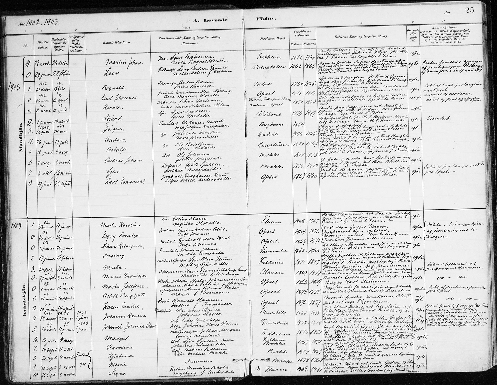 Aurland sokneprestembete, AV/SAB-A-99937/H/Ha/Hac/L0001: Parish register (official) no. C 1, 1880-1921, p. 25