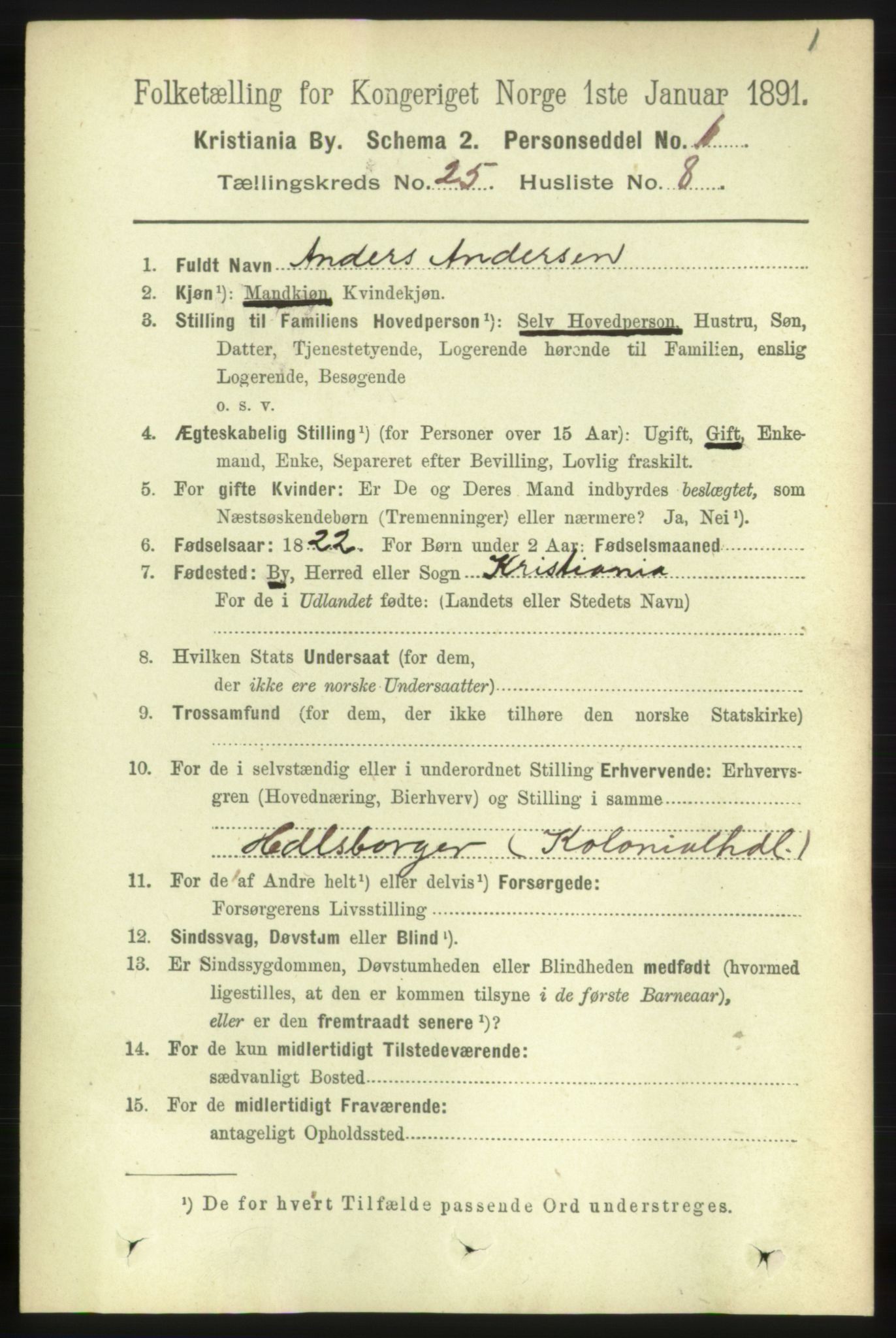 RA, 1891 census for 0301 Kristiania, 1891, p. 12401