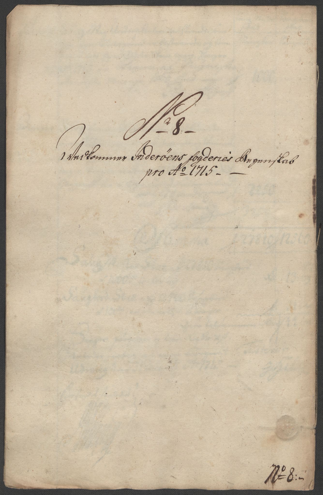 Rentekammeret inntil 1814, Reviderte regnskaper, Fogderegnskap, AV/RA-EA-4092/R63/L4323: Fogderegnskap Inderøy, 1715, p. 184