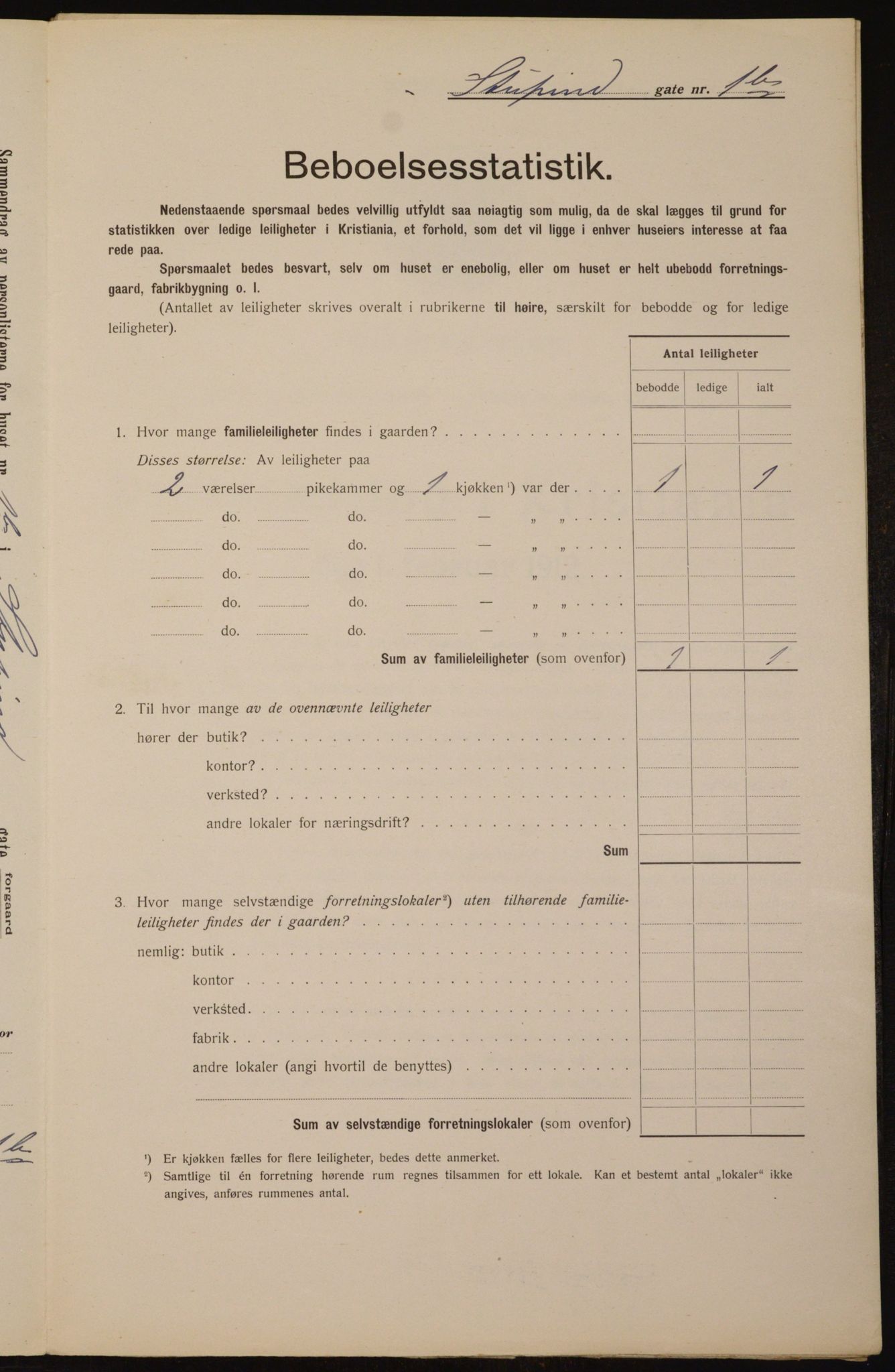 OBA, Municipal Census 1912 for Kristiania, 1912, p. 104538
