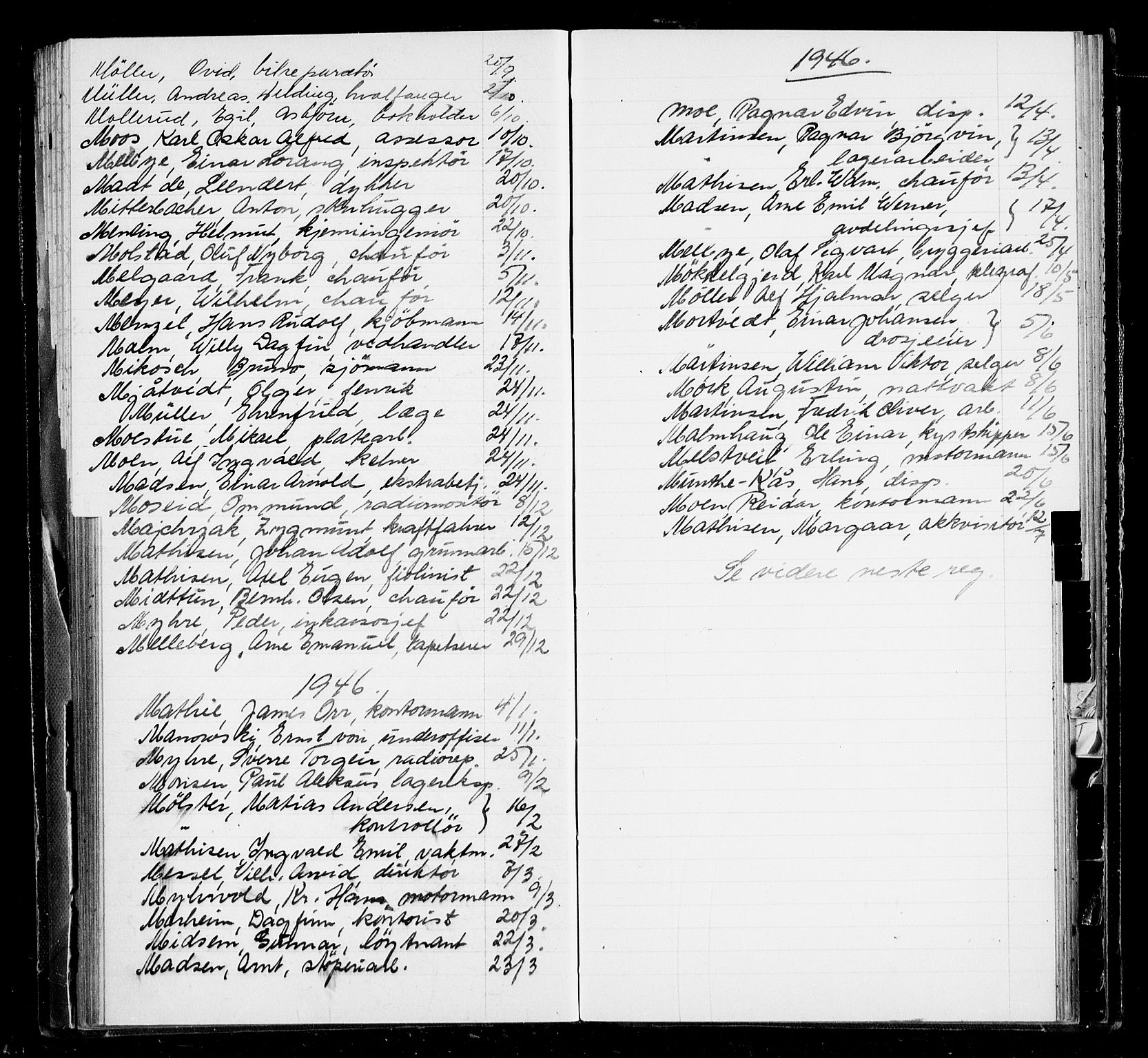 Oslo byfogd avd. I, AV/SAO-A-10220/L/La/L0006: Vigselsregister, 1943-1946, p. 87