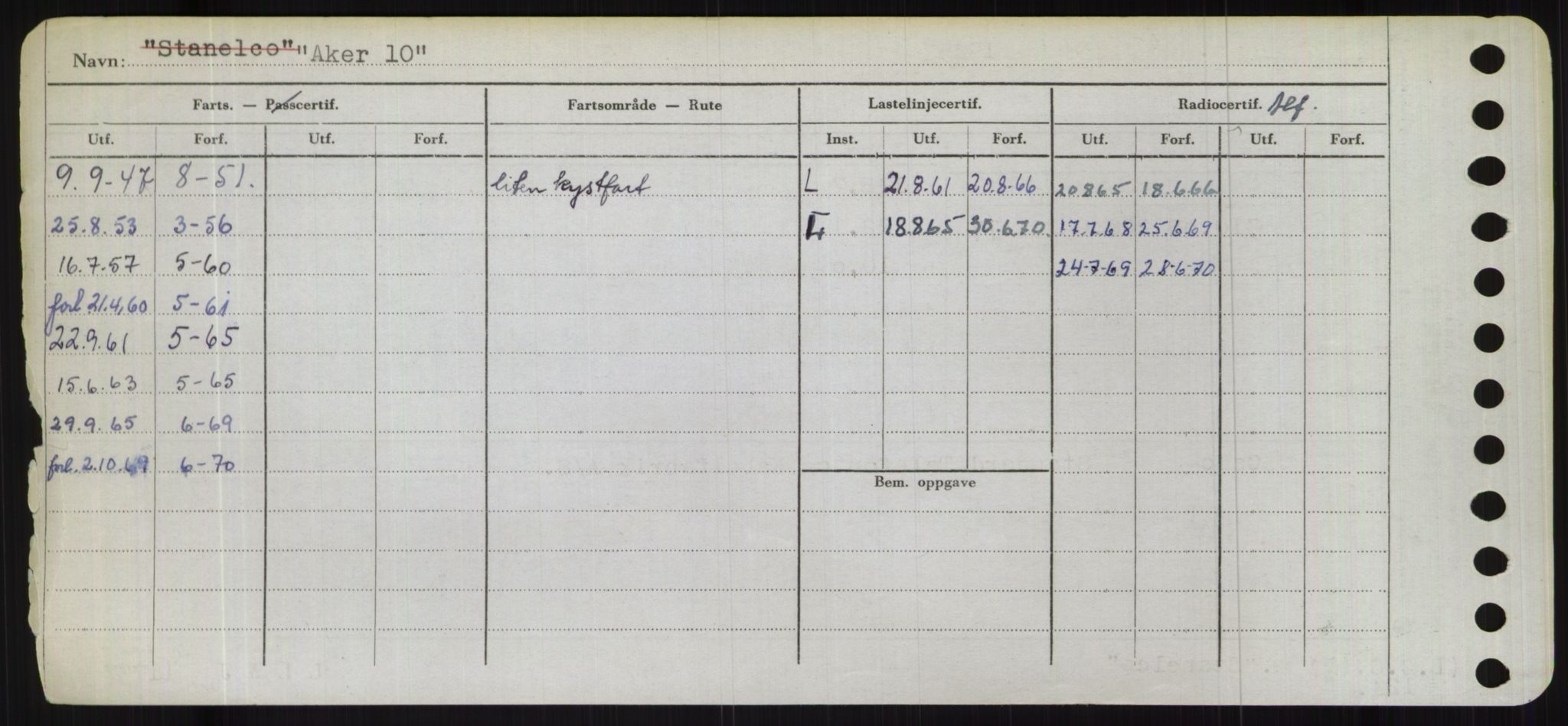 Sjøfartsdirektoratet med forløpere, Skipsmålingen, RA/S-1627/H/Hc/L0001: Lektere, A-Y, p. 12