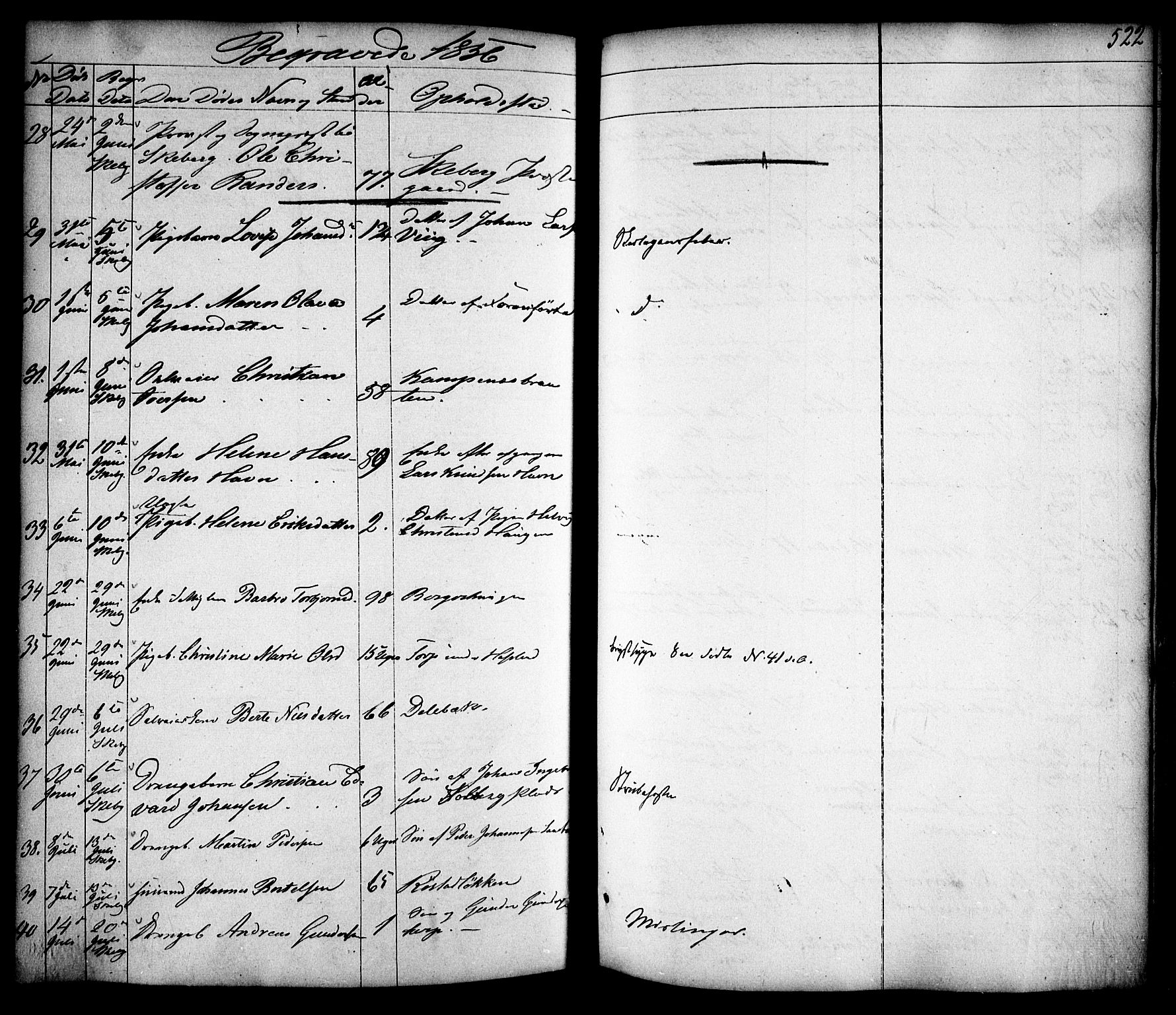 Skjeberg prestekontor Kirkebøker, AV/SAO-A-10923/F/Fa/L0006: Parish register (official) no. I 6, 1846-1858, p. 522