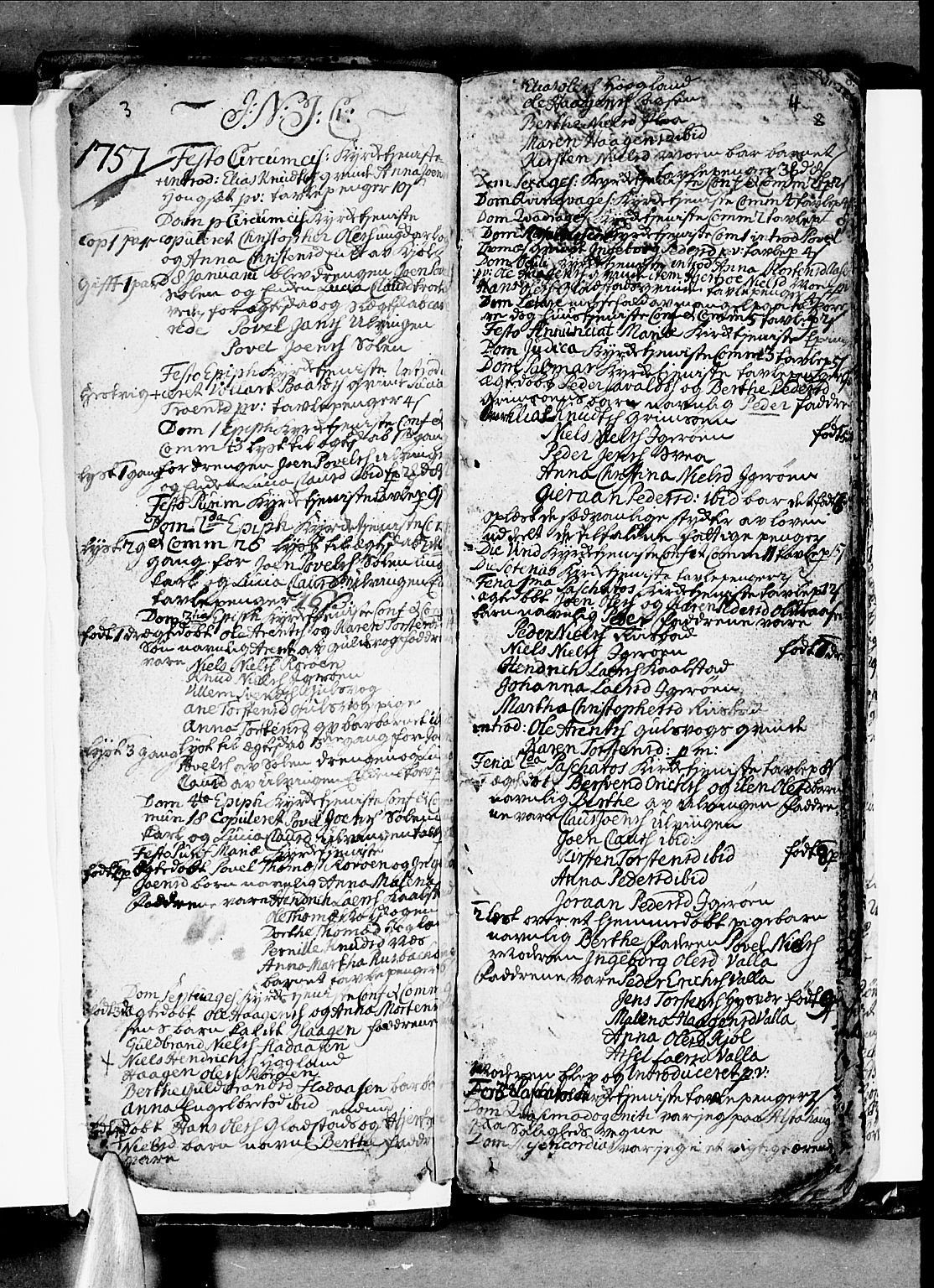 Ministerialprotokoller, klokkerbøker og fødselsregistre - Nordland, SAT/A-1459/816/L0237: Parish register (official) no. 816A03, 1757-1776, p. 3-4