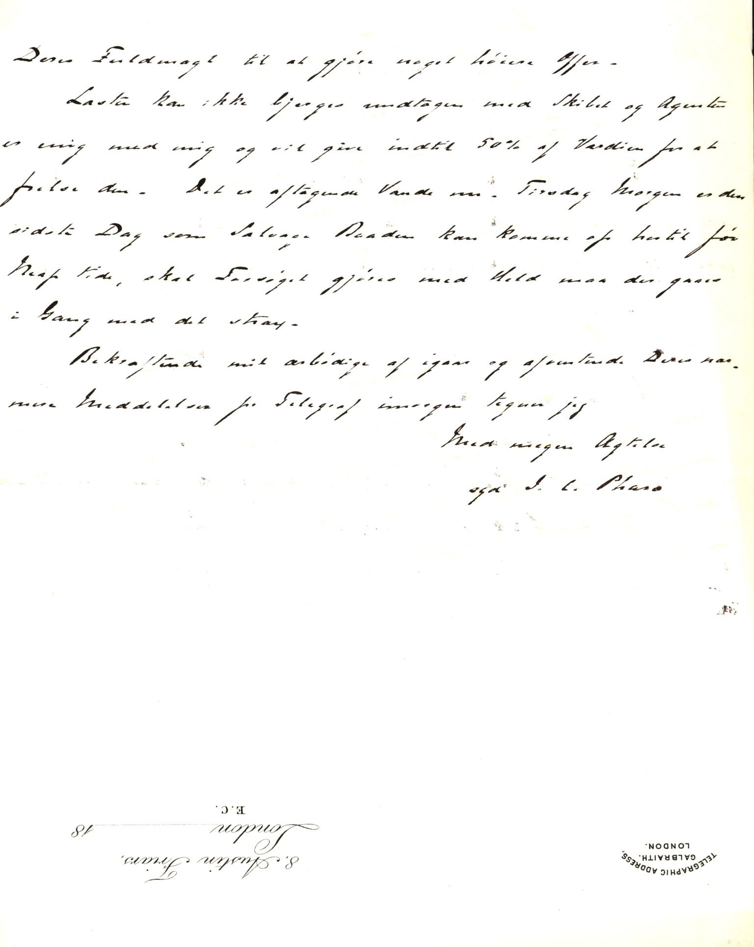 Pa 63 - Østlandske skibsassuranceforening, VEMU/A-1079/G/Ga/L0023/0002: Havaridokumenter / Flora, Frank, Freidig, Sophie, Wilhelmine, 1888, p. 23