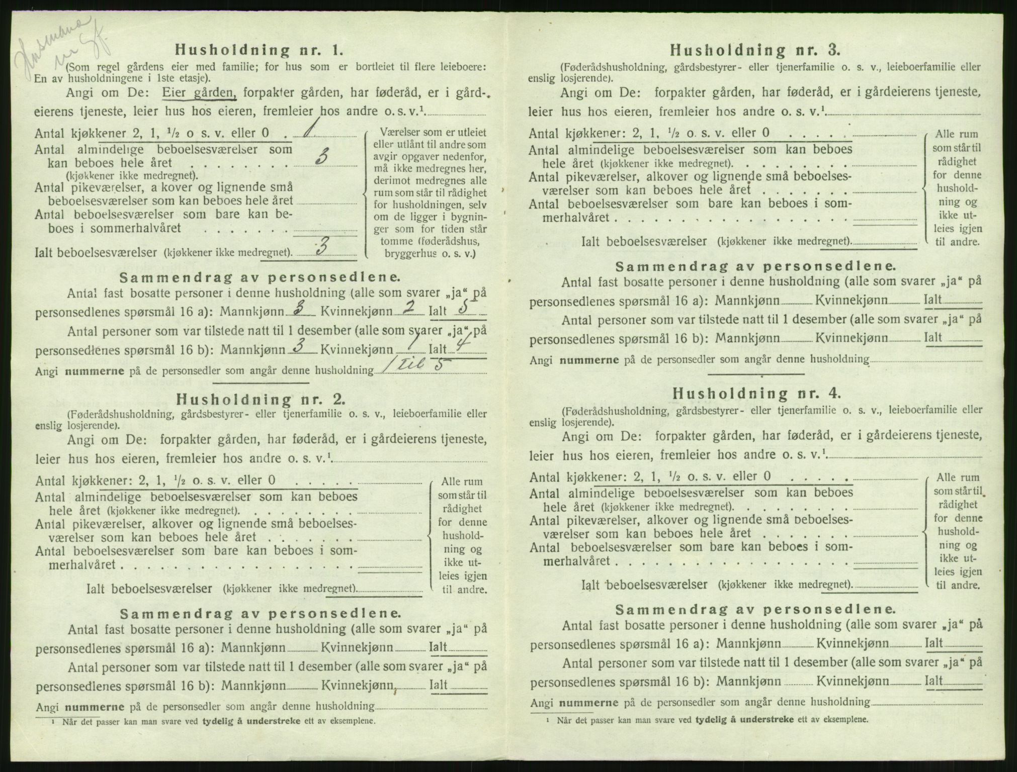 SAT, 1920 census for Halsa, 1920, p. 381