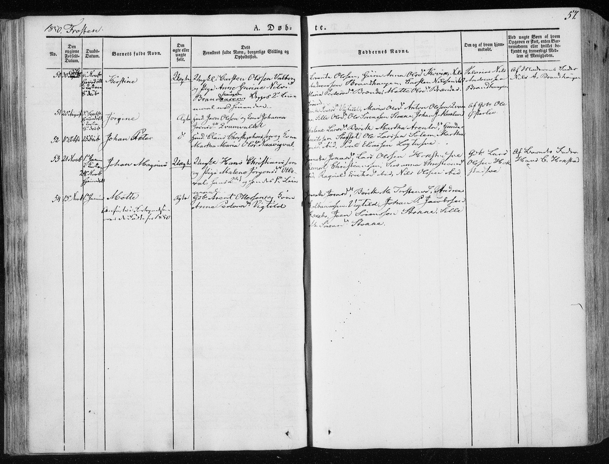 Ministerialprotokoller, klokkerbøker og fødselsregistre - Nord-Trøndelag, AV/SAT-A-1458/713/L0115: Parish register (official) no. 713A06, 1838-1851, p. 57