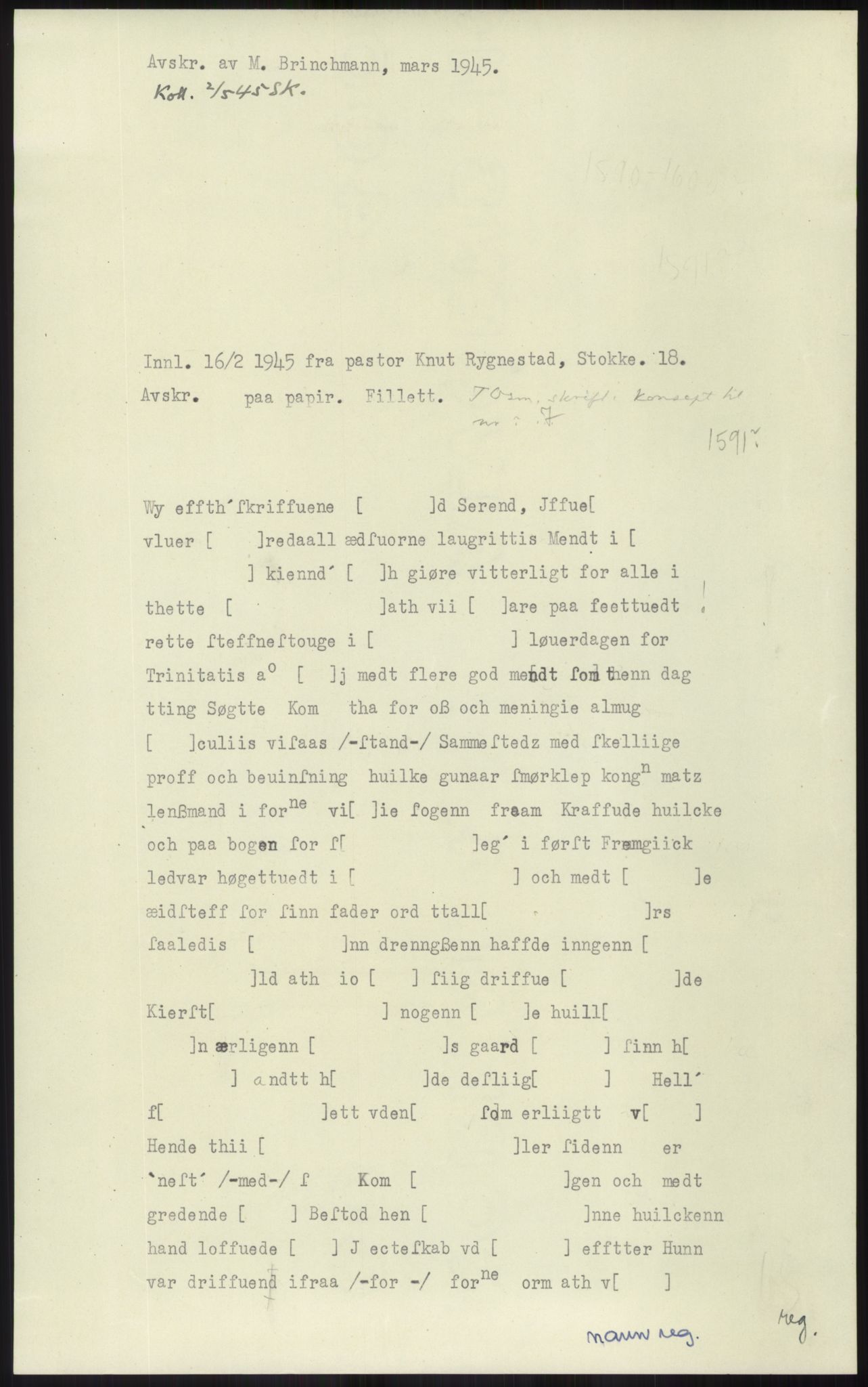 Samlinger til kildeutgivelse, Diplomavskriftsamlingen, AV/RA-EA-4053/H/Ha, p. 1533