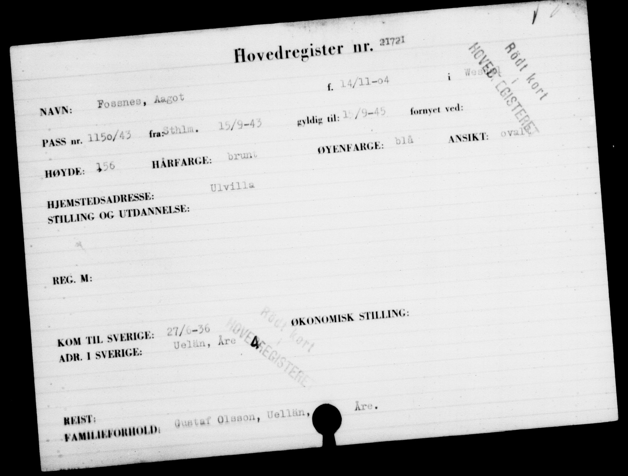 Den Kgl. Norske Legasjons Flyktningskontor, AV/RA-S-6753/V/Va/L0009: Kjesäterkartoteket.  Flyktningenr. 18502-22048, 1940-1945, p. 2746