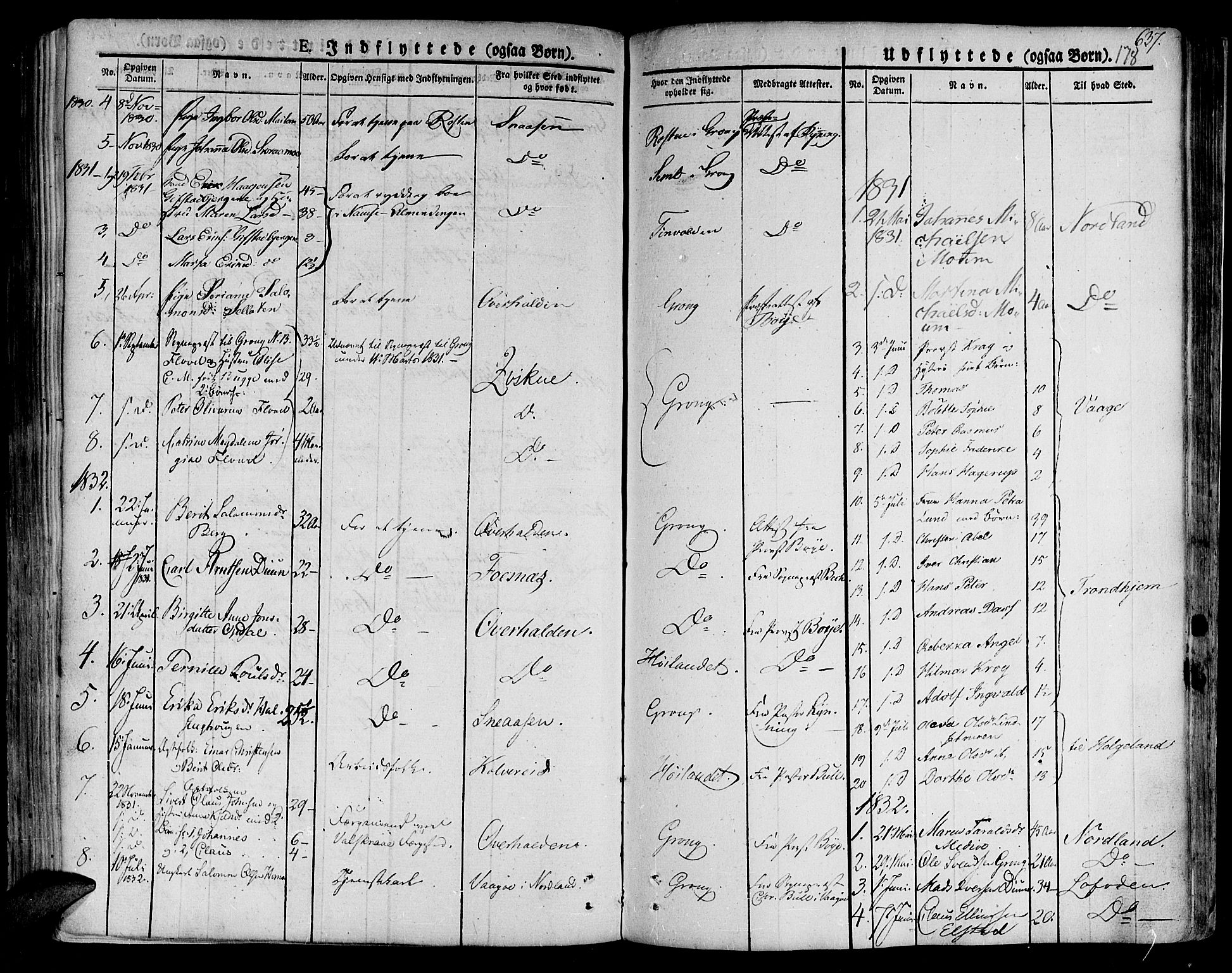 Ministerialprotokoller, klokkerbøker og fødselsregistre - Nord-Trøndelag, SAT/A-1458/758/L0510: Parish register (official) no. 758A01 /1, 1821-1841, p. 178
