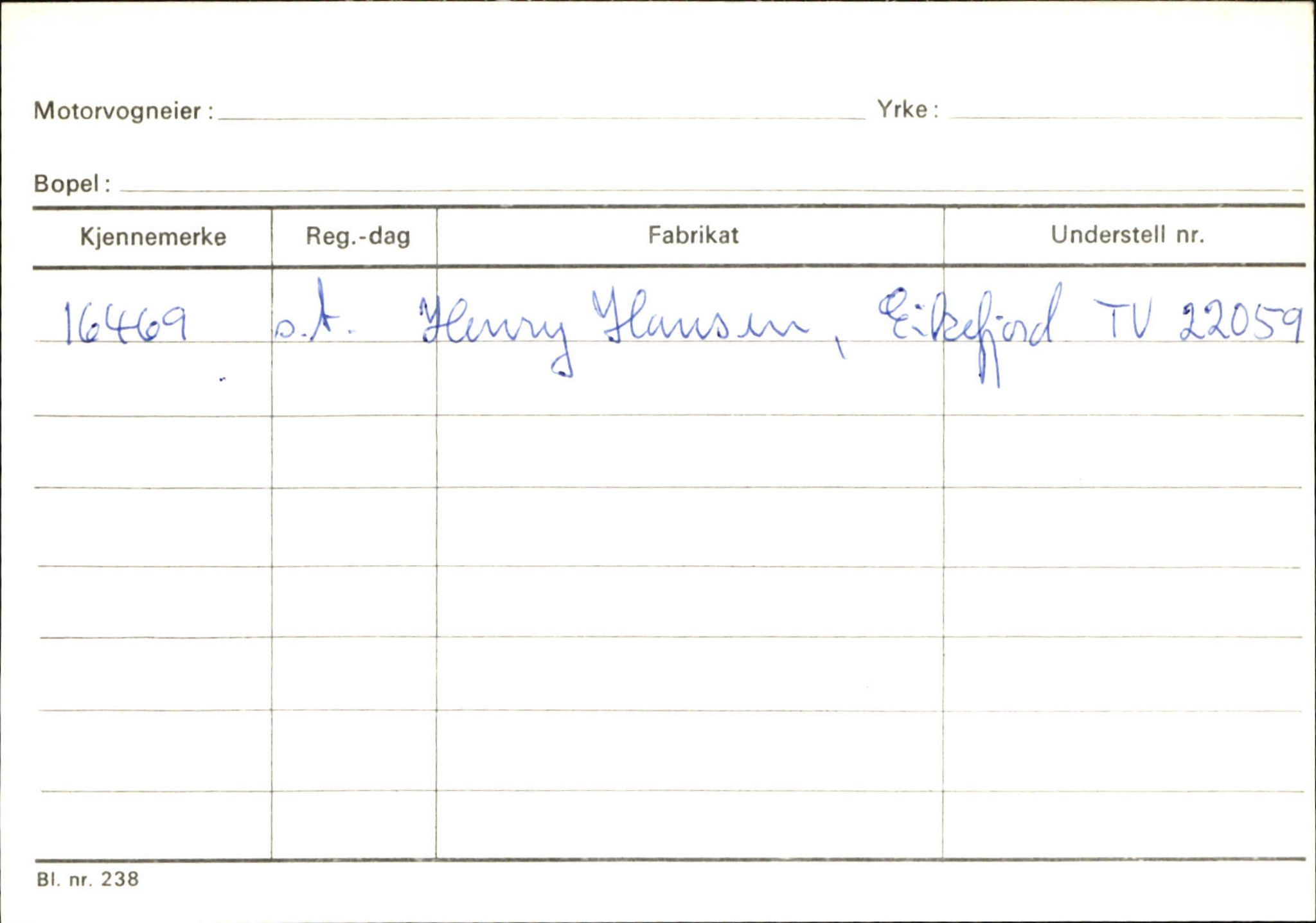 Statens vegvesen, Sogn og Fjordane vegkontor, AV/SAB-A-5301/4/F/L0131: Eigarregister Høyanger P-Å. Stryn S-Å, 1945-1975, p. 1945