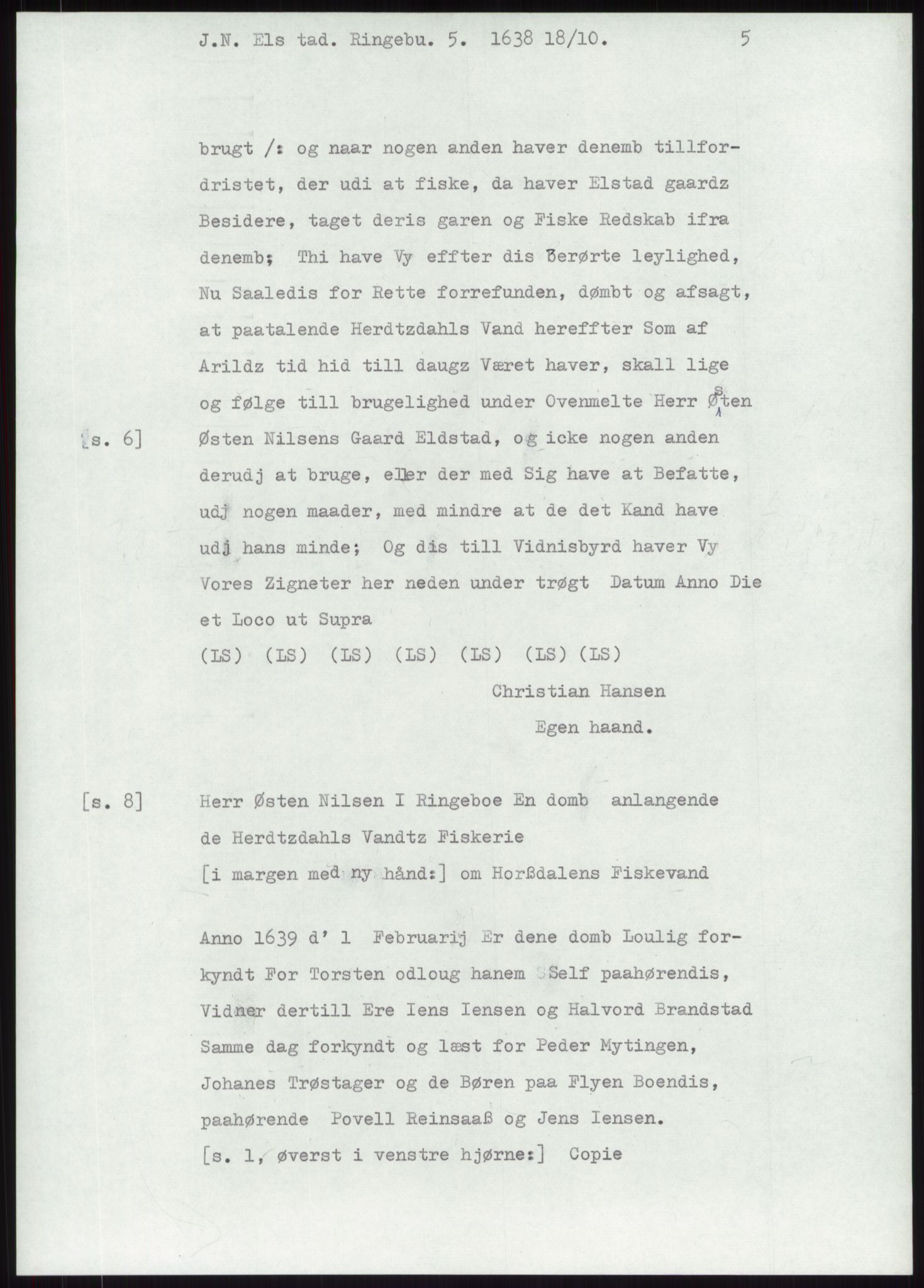 Samlinger til kildeutgivelse, Diplomavskriftsamlingen, RA/EA-4053/H/Ha, p. 1966