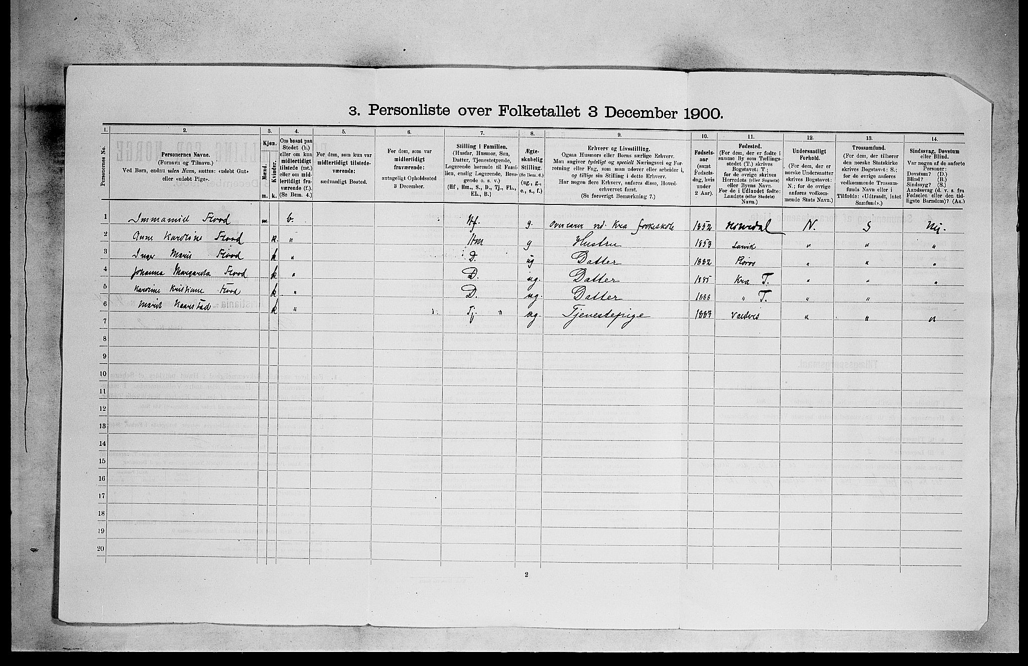 SAO, 1900 census for Kristiania, 1900, p. 4476