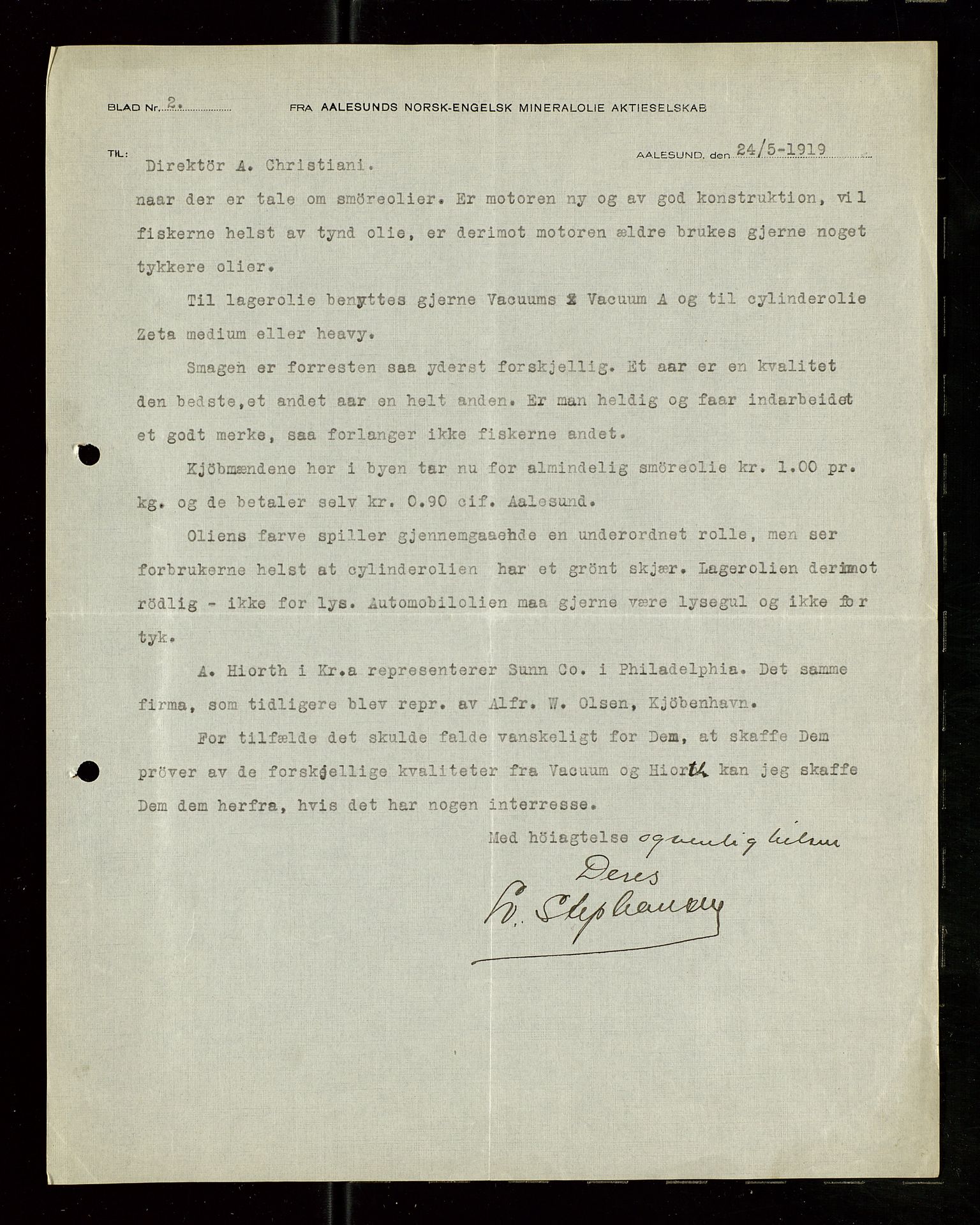 Pa 1521 - A/S Norske Shell, SAST/A-101915/E/Ea/Eaa/L0007: Sjefskorrespondanse, 1919, p. 556